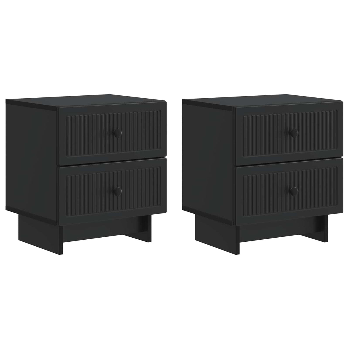 Noćni ormar 2 pcs Crna 43 x 34,5 x 47,5 cm Konstruirano drvo