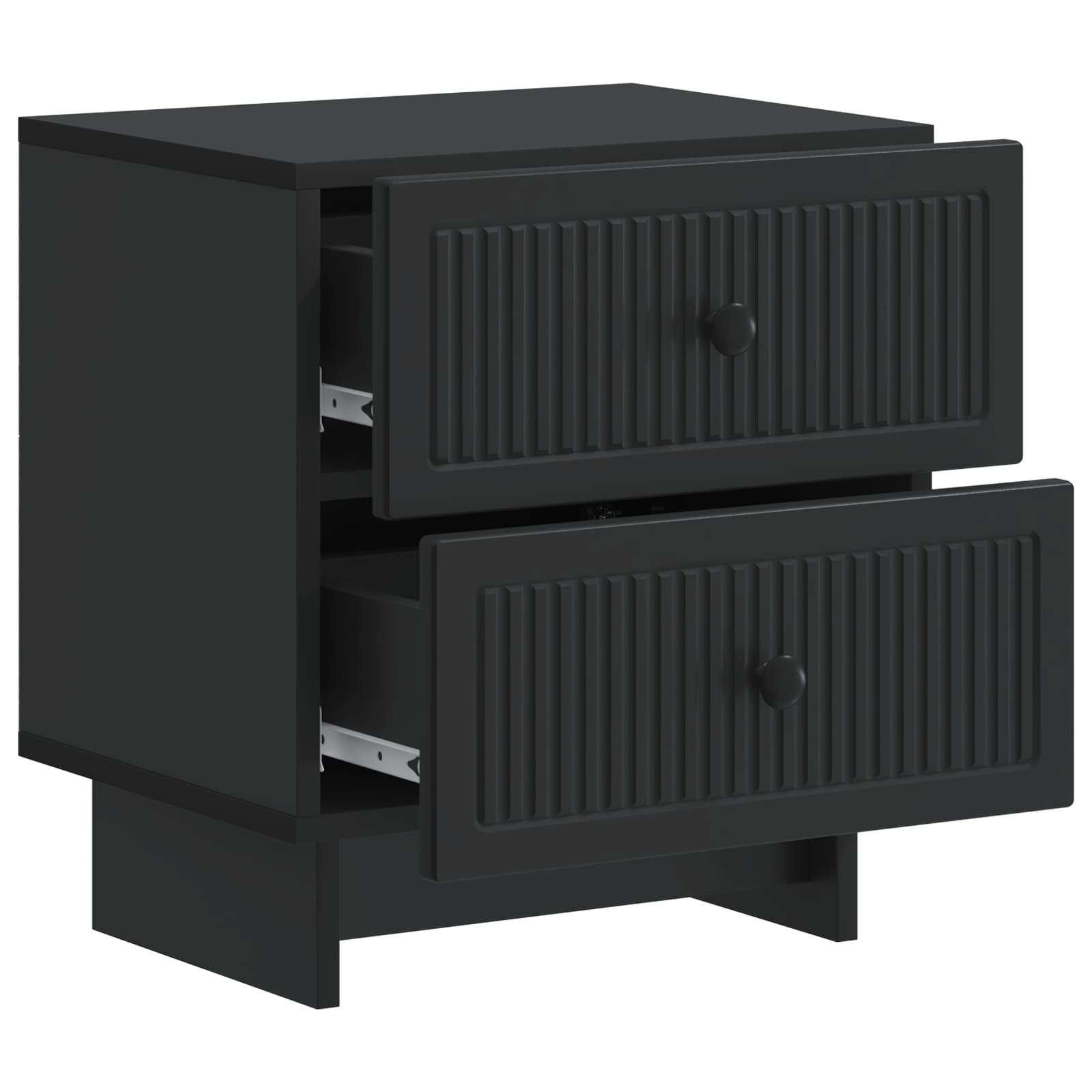 Noćni ormar 2 pcs Crna 43 x 34,5 x 47,5 cm Konstruirano drvo