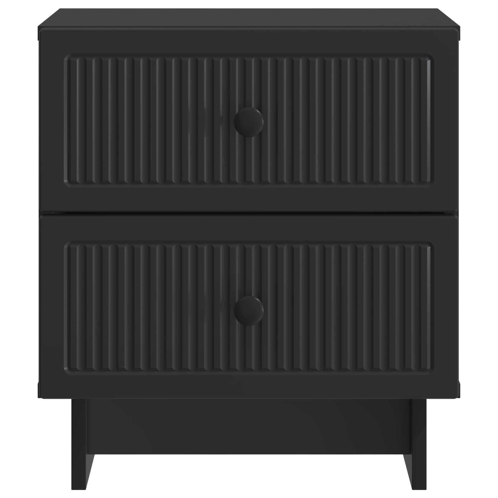 Noćni ormar 2 pcs Crna 43 x 34,5 x 47,5 cm Konstruirano drvo