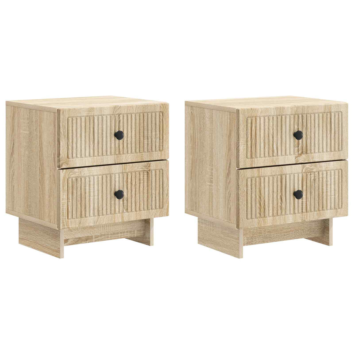 Noćni ormar s ladicama 2 pcs Hrast sonoma 43 x 34,5 x 47,5 cm