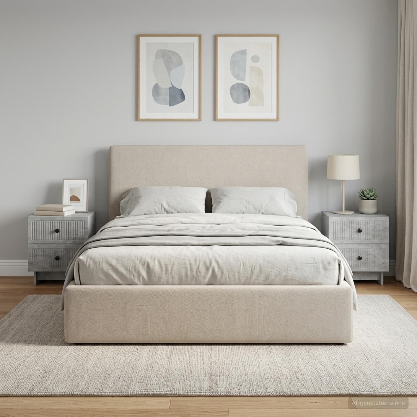 Noćni ormar s ladicama 2 pcs Betonska siva 43 x 34,5 x 47,5 cm