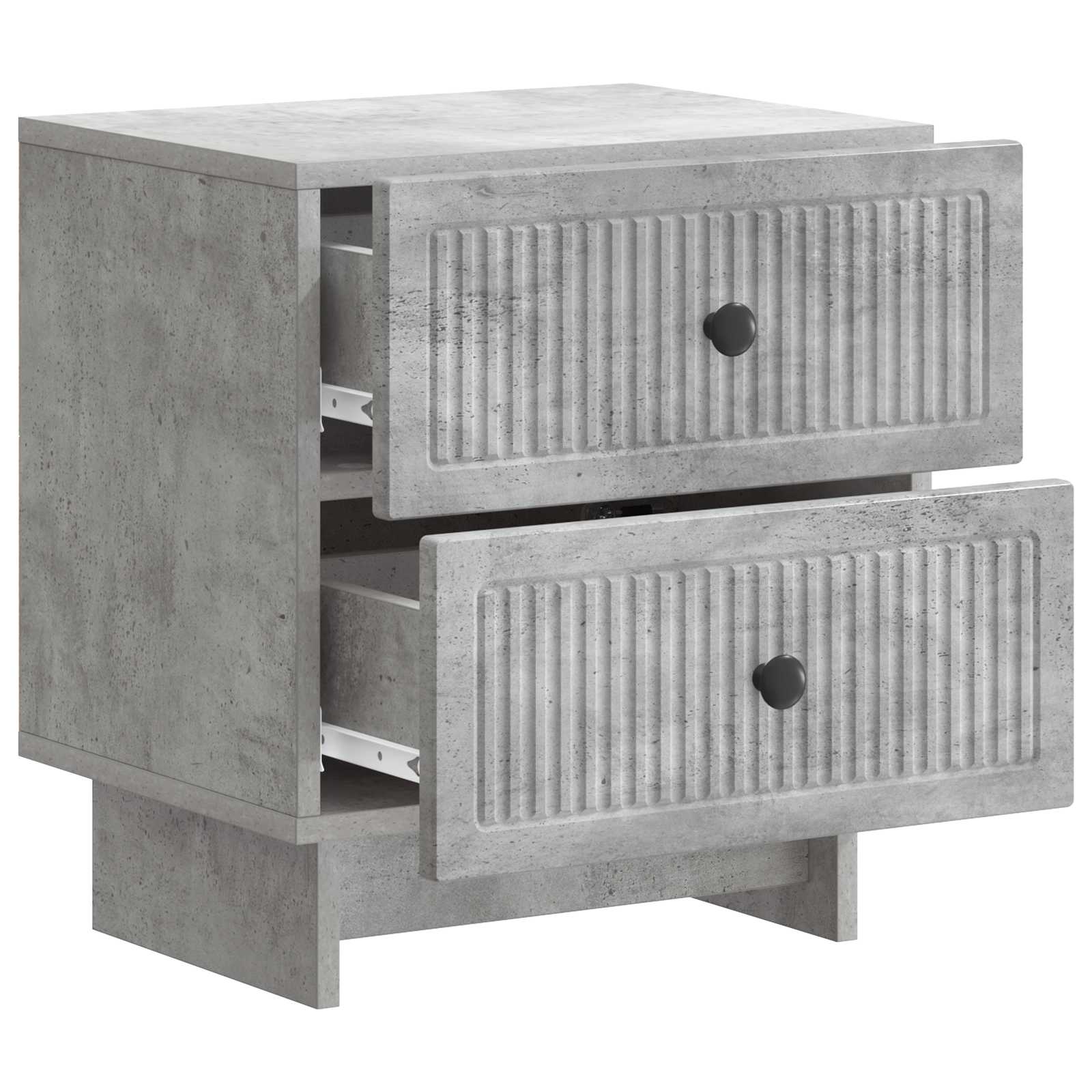 Noćni ormar s ladicama 2 pcs Betonska siva 43 x 34,5 x 47,5 cm