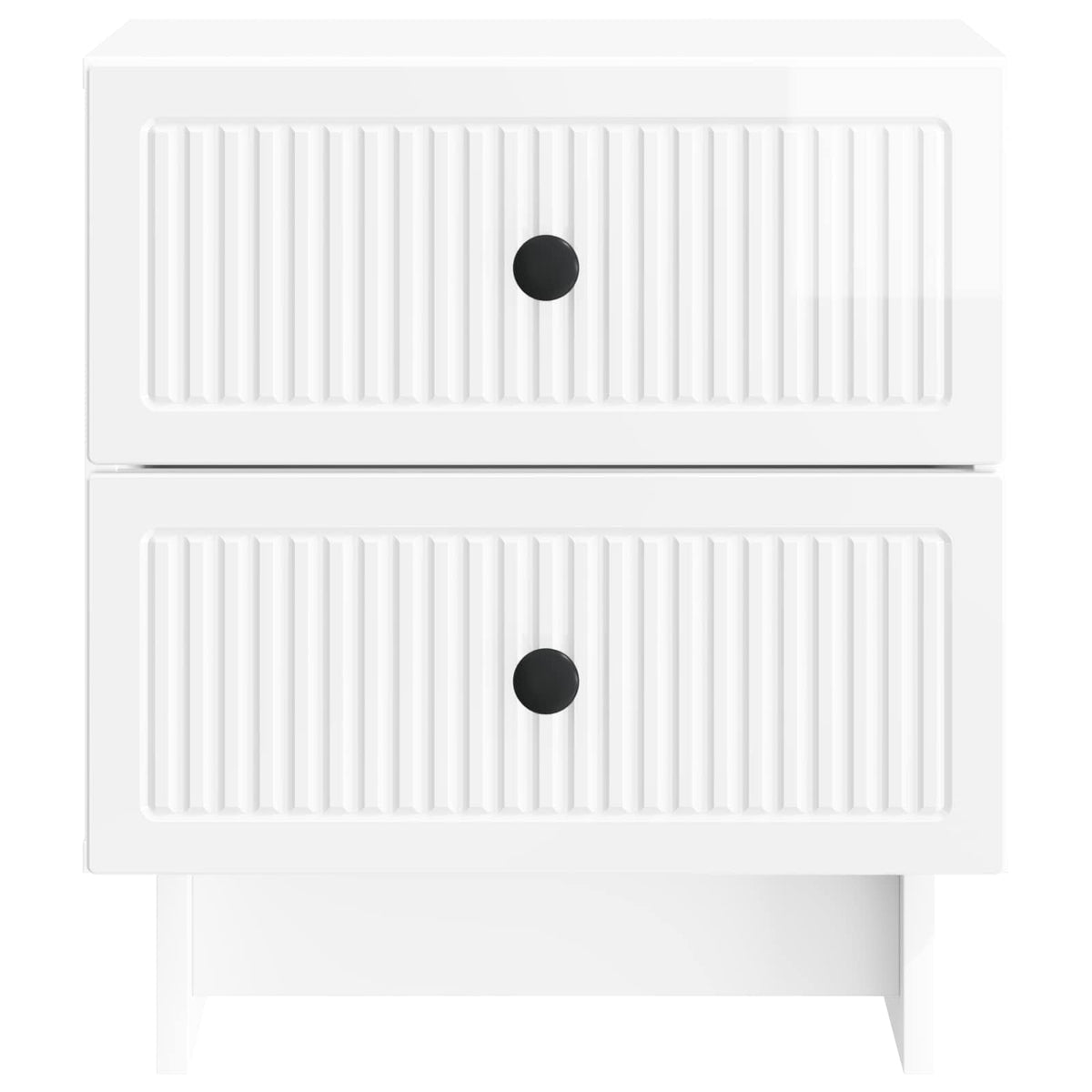 Noćni ormar s ladicama Bijela visokog sjaja 43 x 34,5 x 47,5 cm