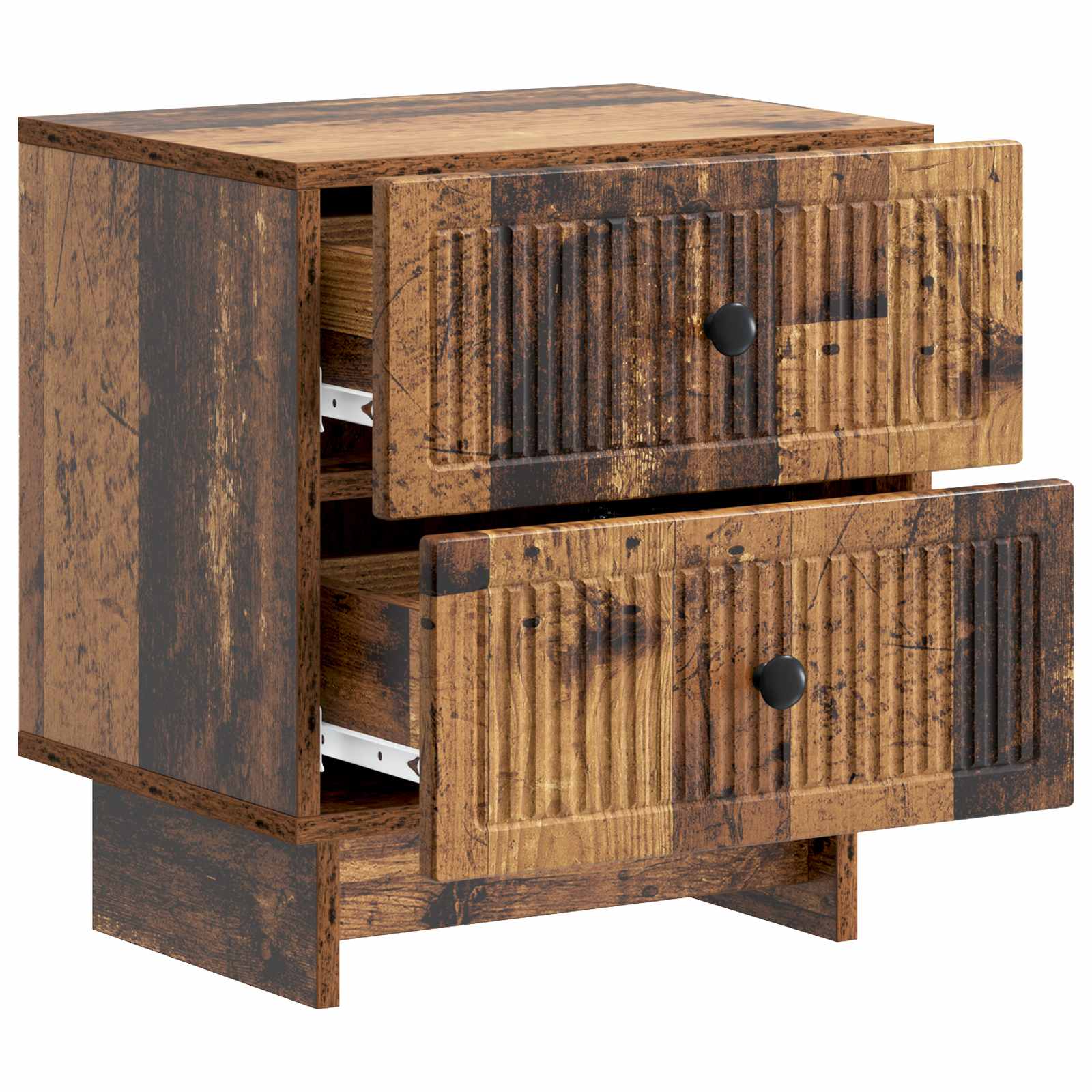 Noćni ormar s ladicama 2 pcs Staro drvo 43 x 34,5 x 47,5 cm