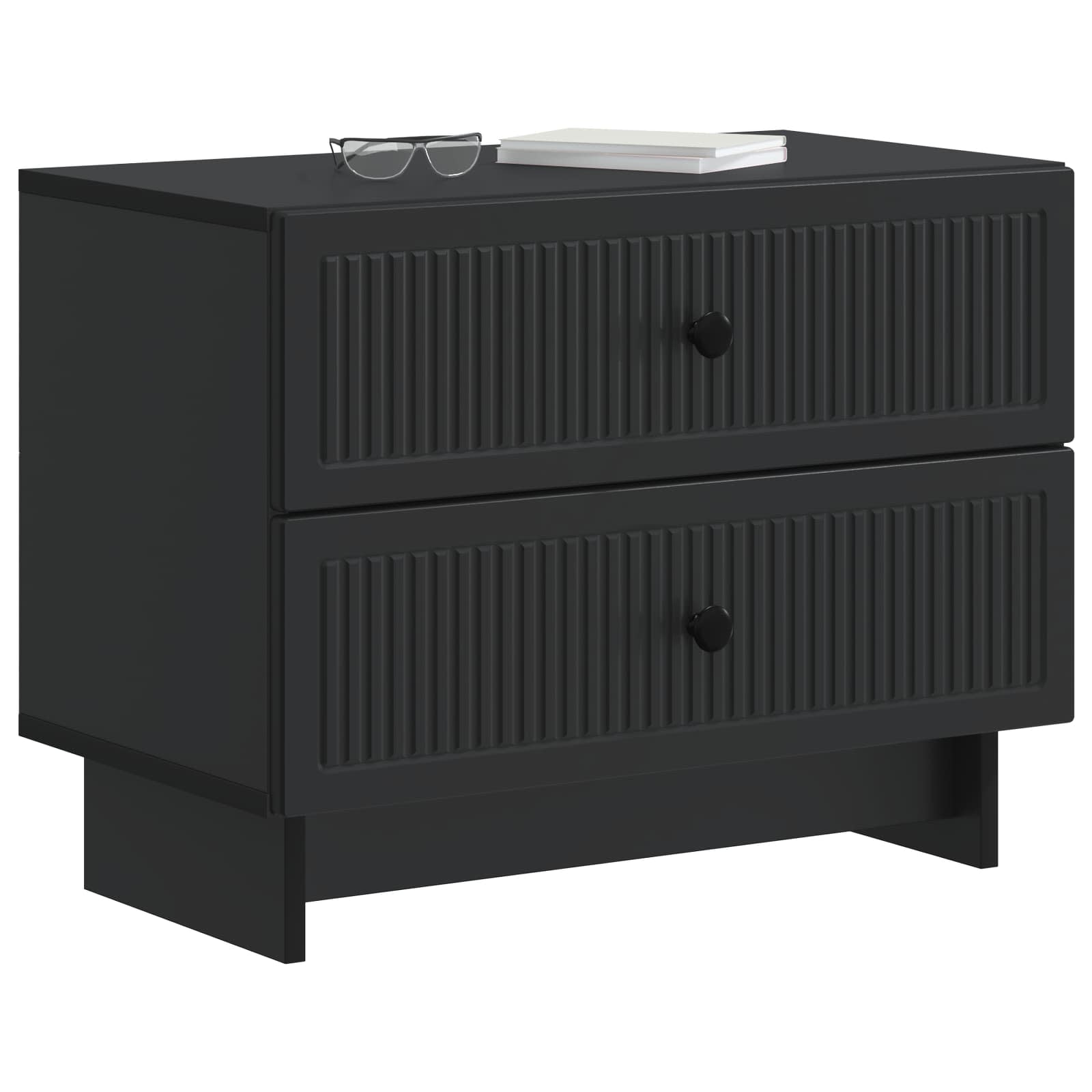 Noćni ormar Crna 62 x 34,5 x 47,5 cm Konstruirano drvo