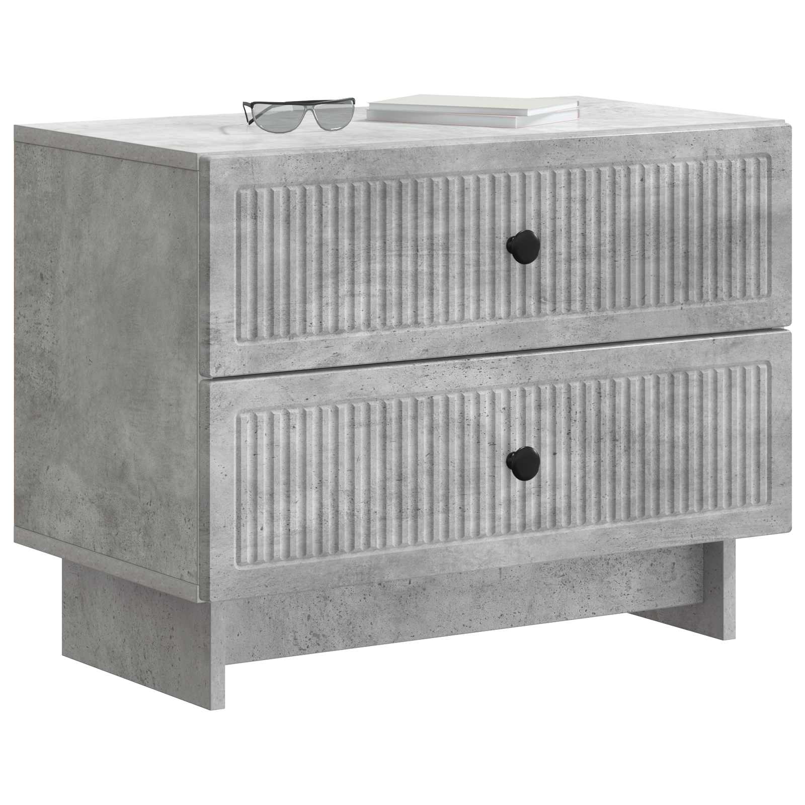 Noćni ormar Betonska siva 62 x 34,5 x 47,5 cm Konstruirano drvo