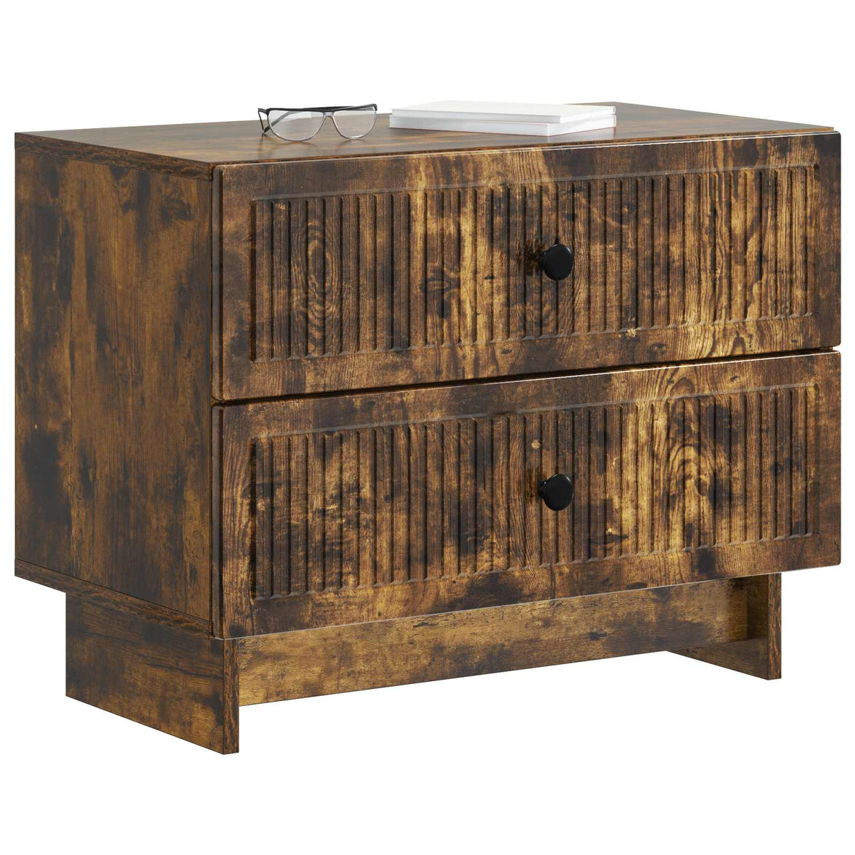 Noćni ormar s ladicama Dimljeni hrast 62 x 34,5 x 47,5 cm