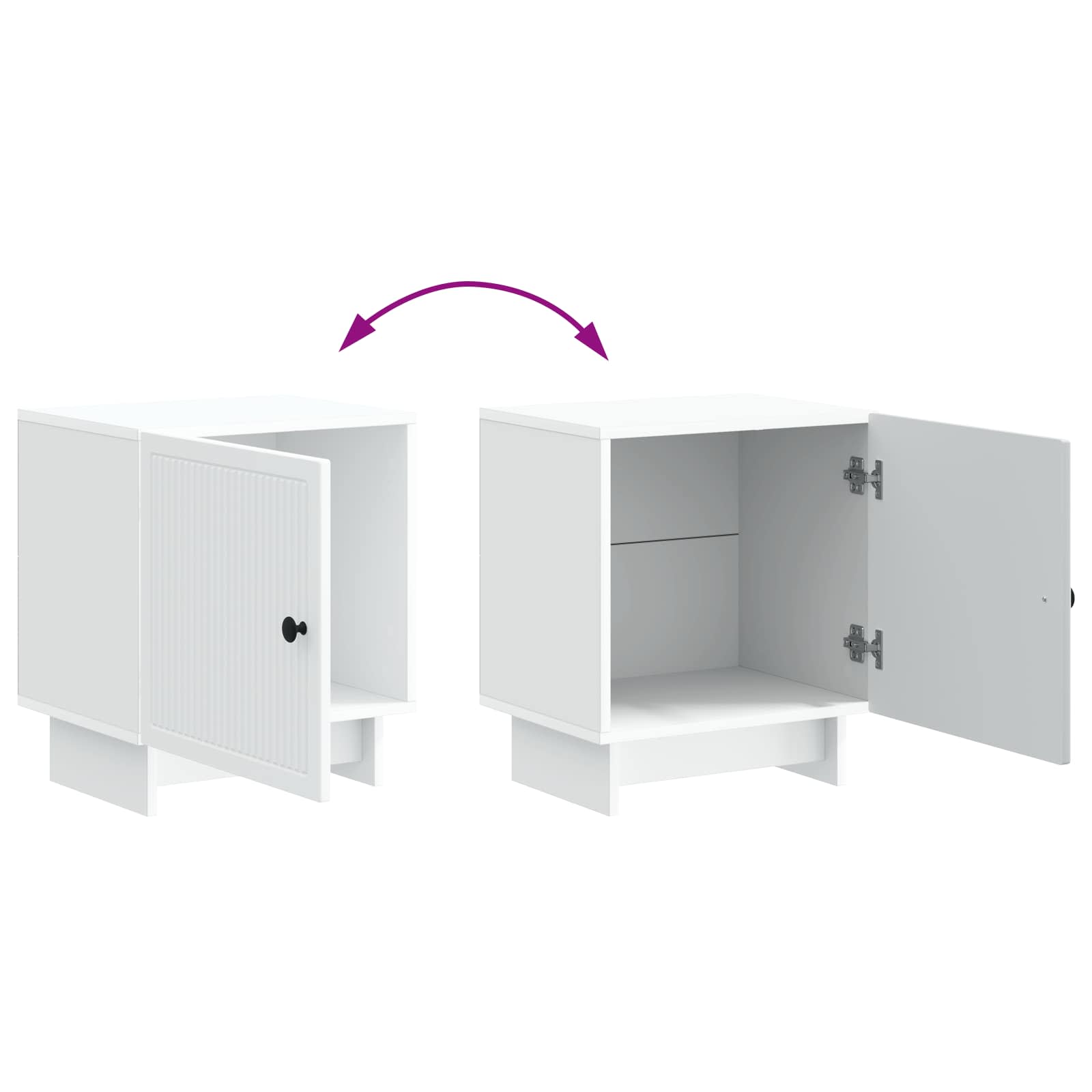 Noćni ormar 2 pcs Bijela 43 x 34,5 x 50 cm Konstruirano drvo