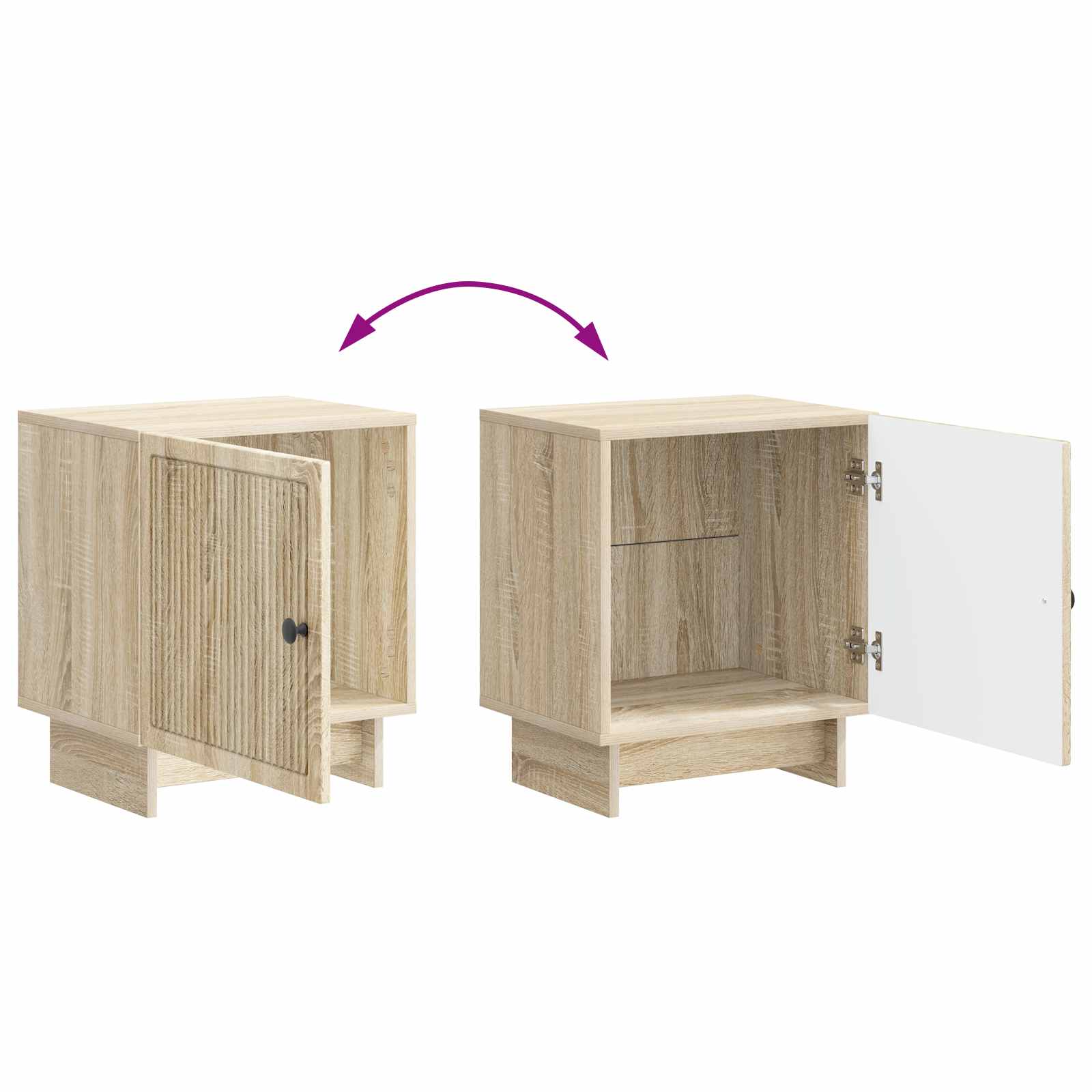 Noćni ormar 2 pcs Hrast sonoma 43 x 34,5 x 50 cm