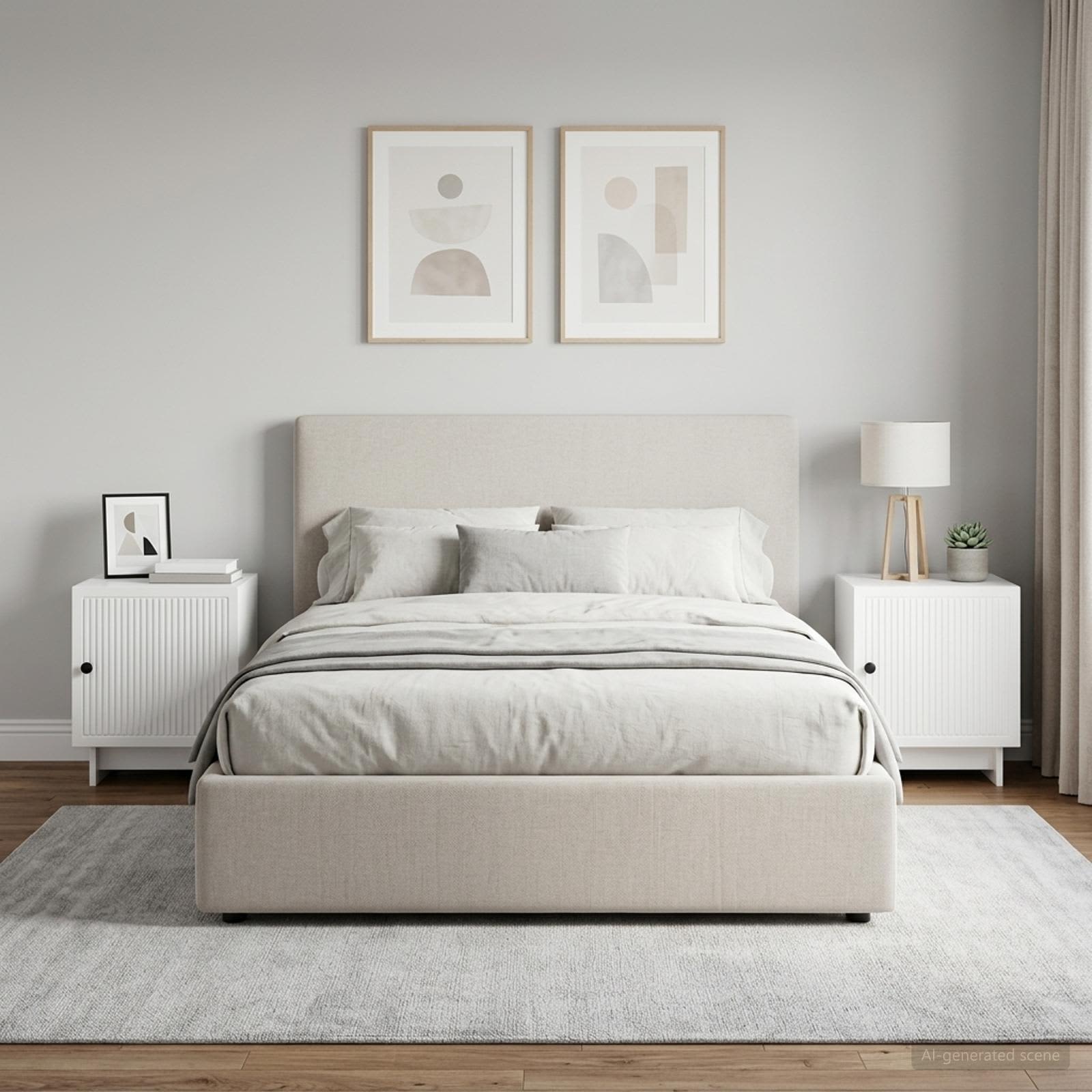 Noćni ormar 2 pcs Bijela visokog sjaja 43 x 34,5 x 50 cm