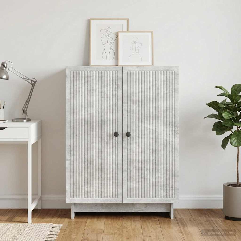 Kreveta Betonska siva 66 x 34,5 x 90 cm Konstruirano drvo