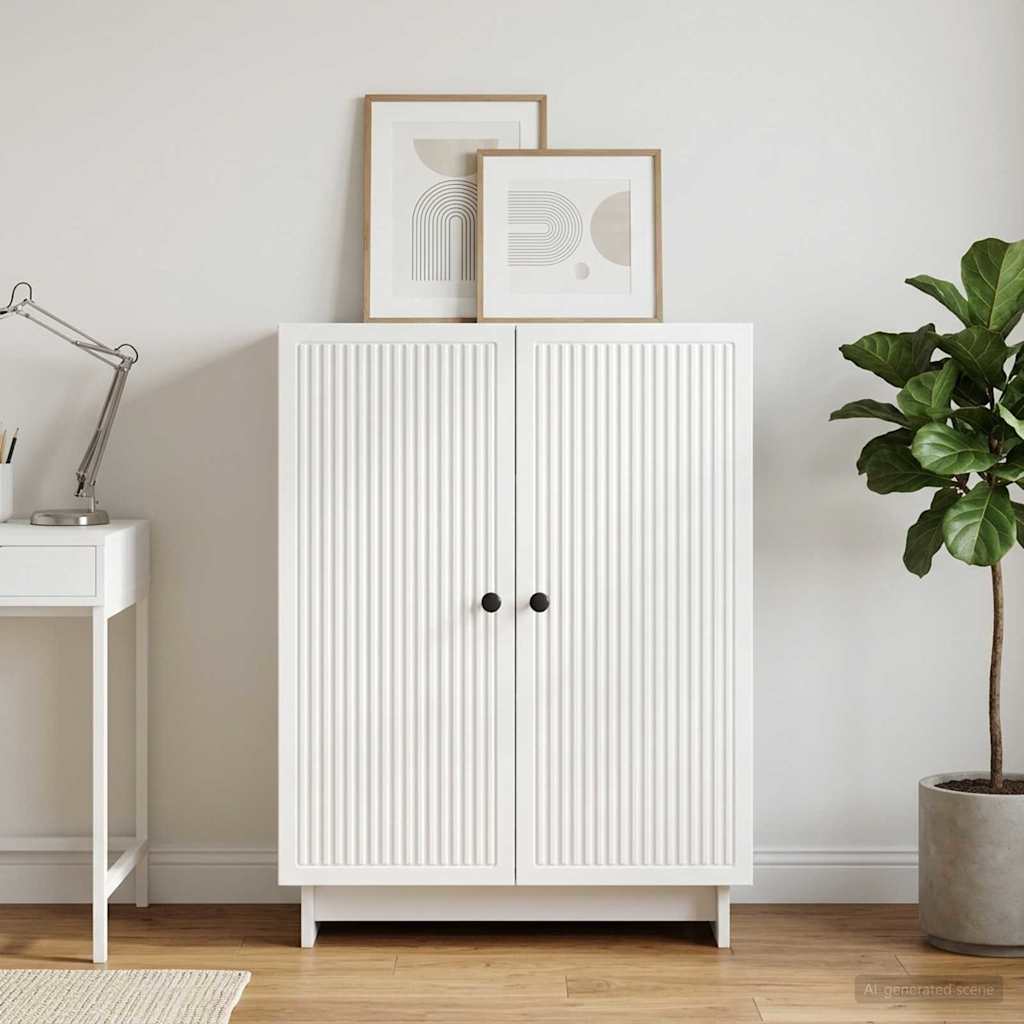 Kreveta Bijela visokog sjaja 66 x 34,5 x 90 cm