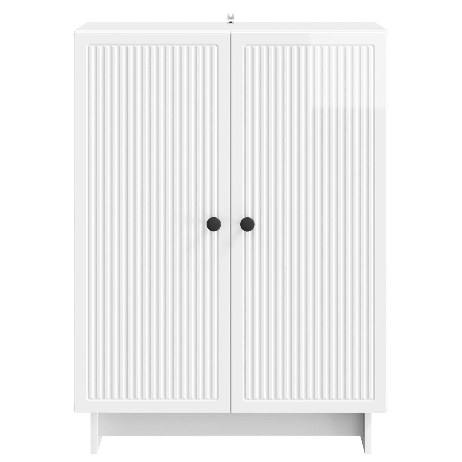 Kreveta Bijela visokog sjaja 66 x 34,5 x 90 cm
