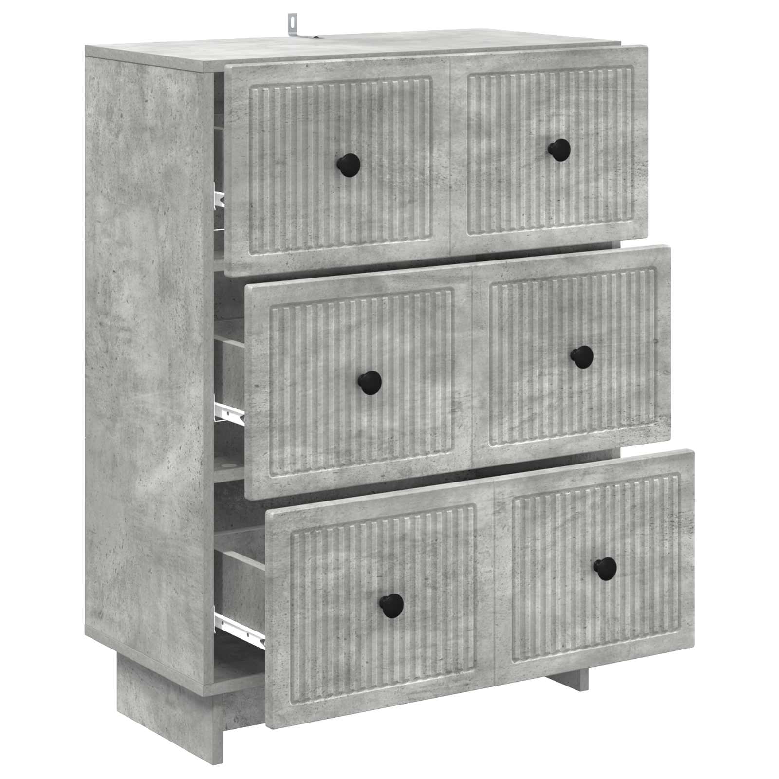 Ormar s ladicama Betonska siva 66 x 34,5 x 90 cm
