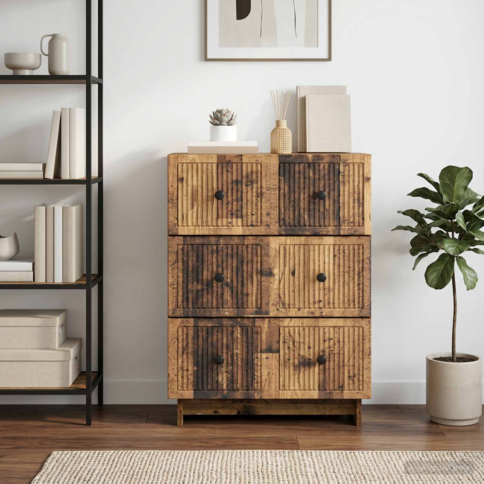 Ormar s ladicama Staro drvo 66 x 34,5 x 90 cm Konstruirano drvo