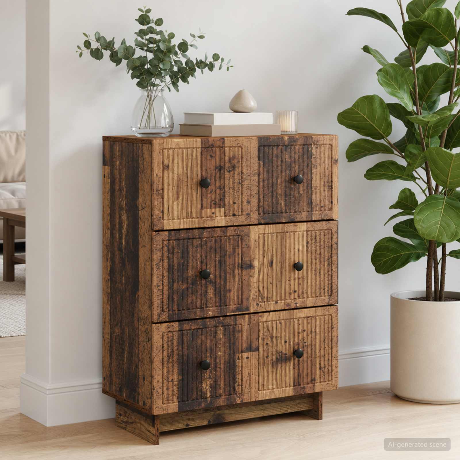 Ormar s ladicama Staro drvo 66 x 34,5 x 90 cm Konstruirano drvo
