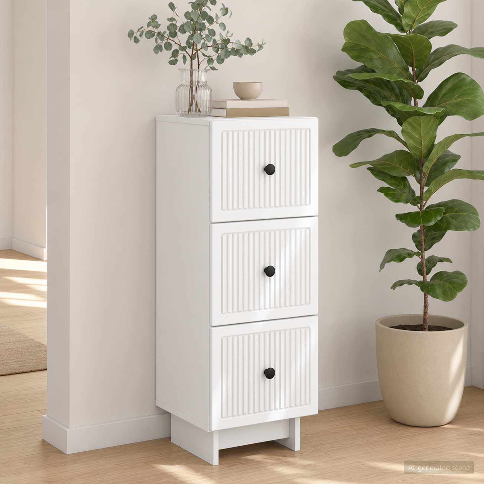 Ormar s ladicama Bijela 33 x 34,5 x 90 cm Konstruirano drvo