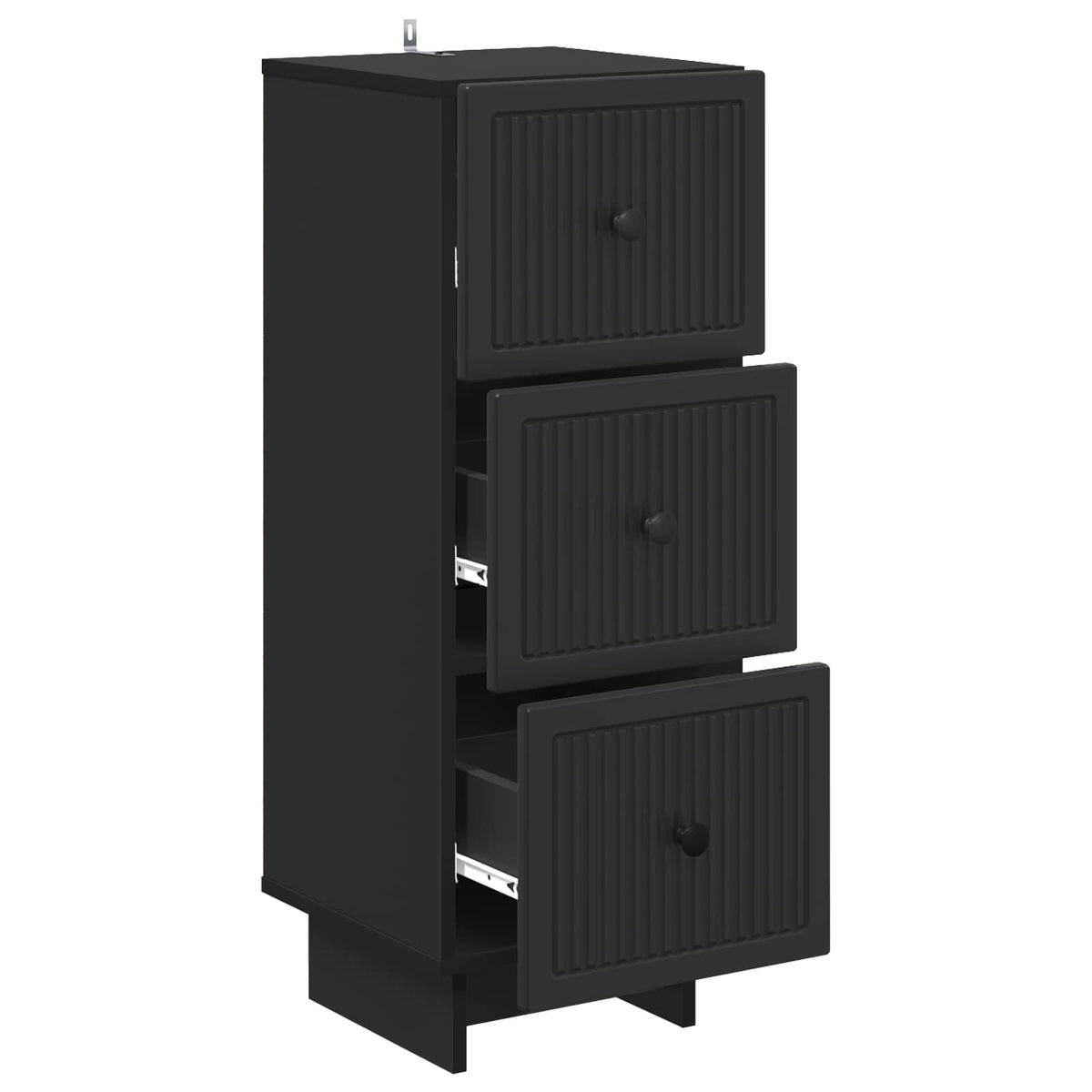 Ormar s ladicama Crna 33 x 34,5 x 90 cm Konstruirano drvo