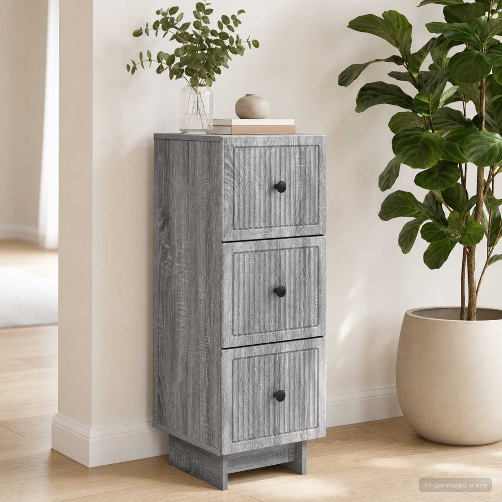Ormar s ladicama Siva sonoma 33 x 34,5 x 90 cm