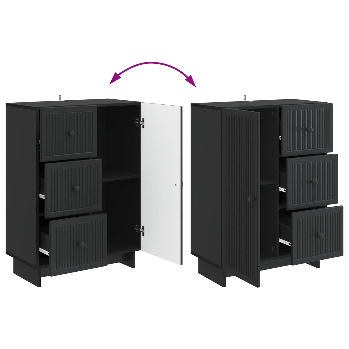 Kreveta s ladicama Crna 66 x 34,5 x 90 cm Konstruirano drvo