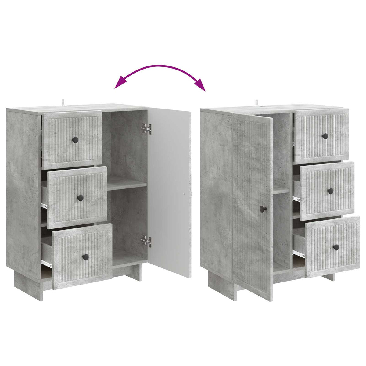Kreveta Betonska siva 66 x 34,5 x 90 cm Konstruirano drvo