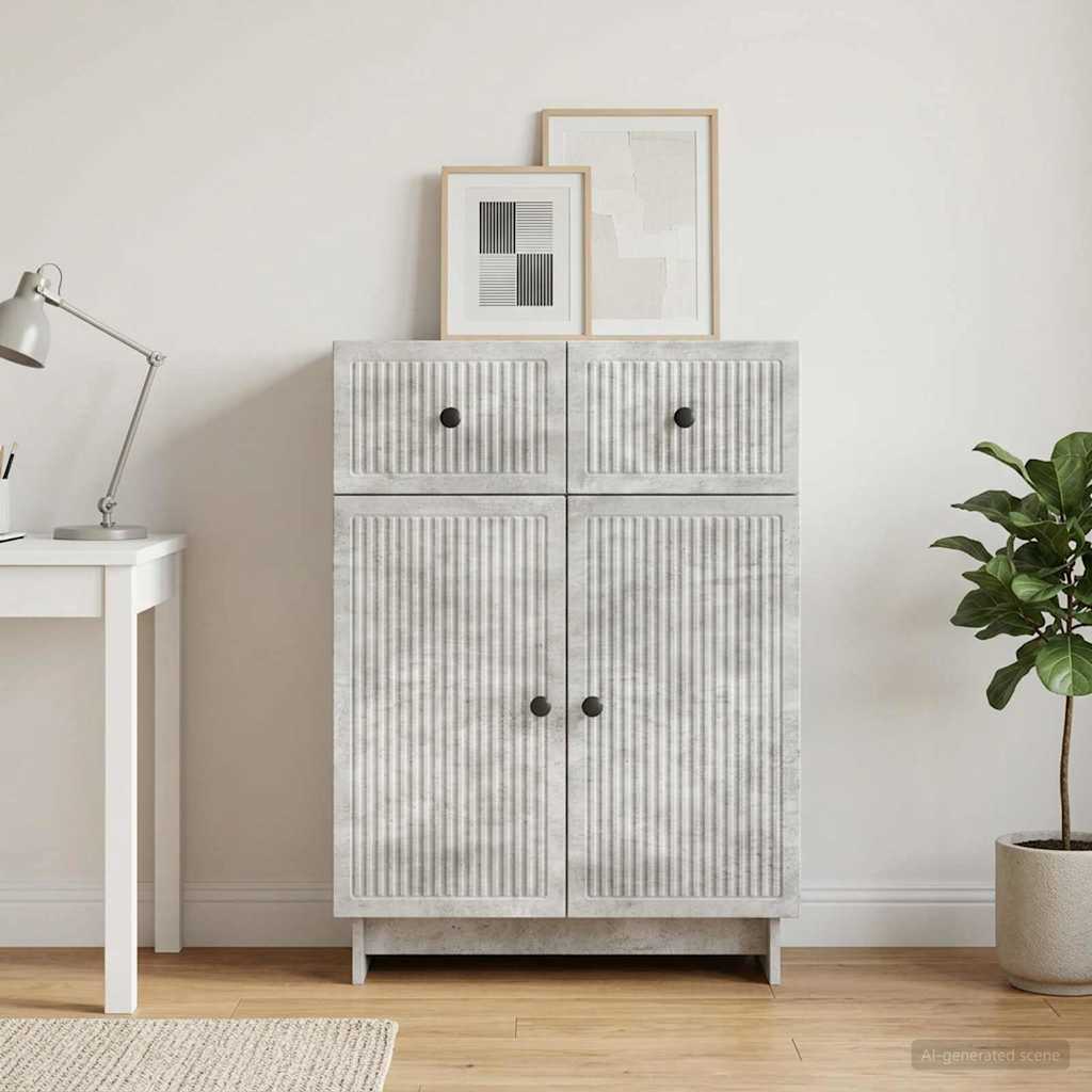 Kreveta Betonska siva 66 x 34,5 x 90 cm Konstruirano drvo