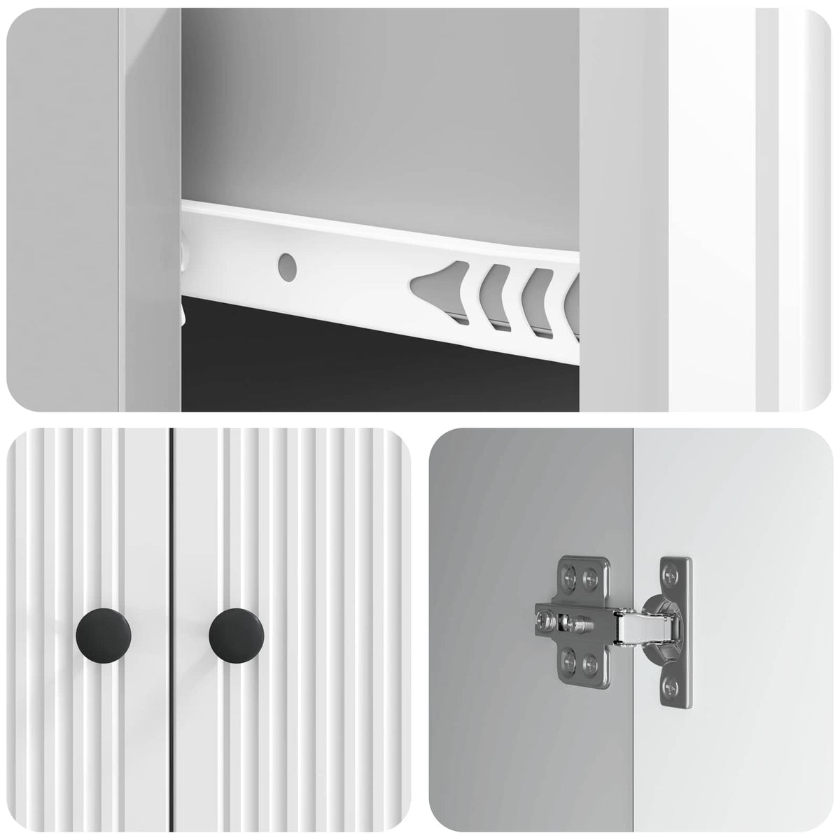 Kreveta s ladicama Bijela visokog sjaja 66 x 34,5 x 90 cm