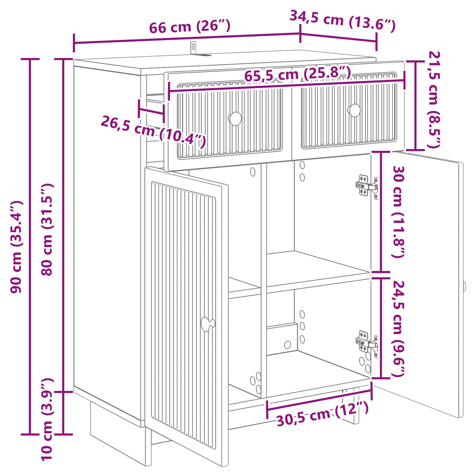 Kreveta Dimljeni hrast 66 x 34,5 x 90 cm Konstruirano drvo