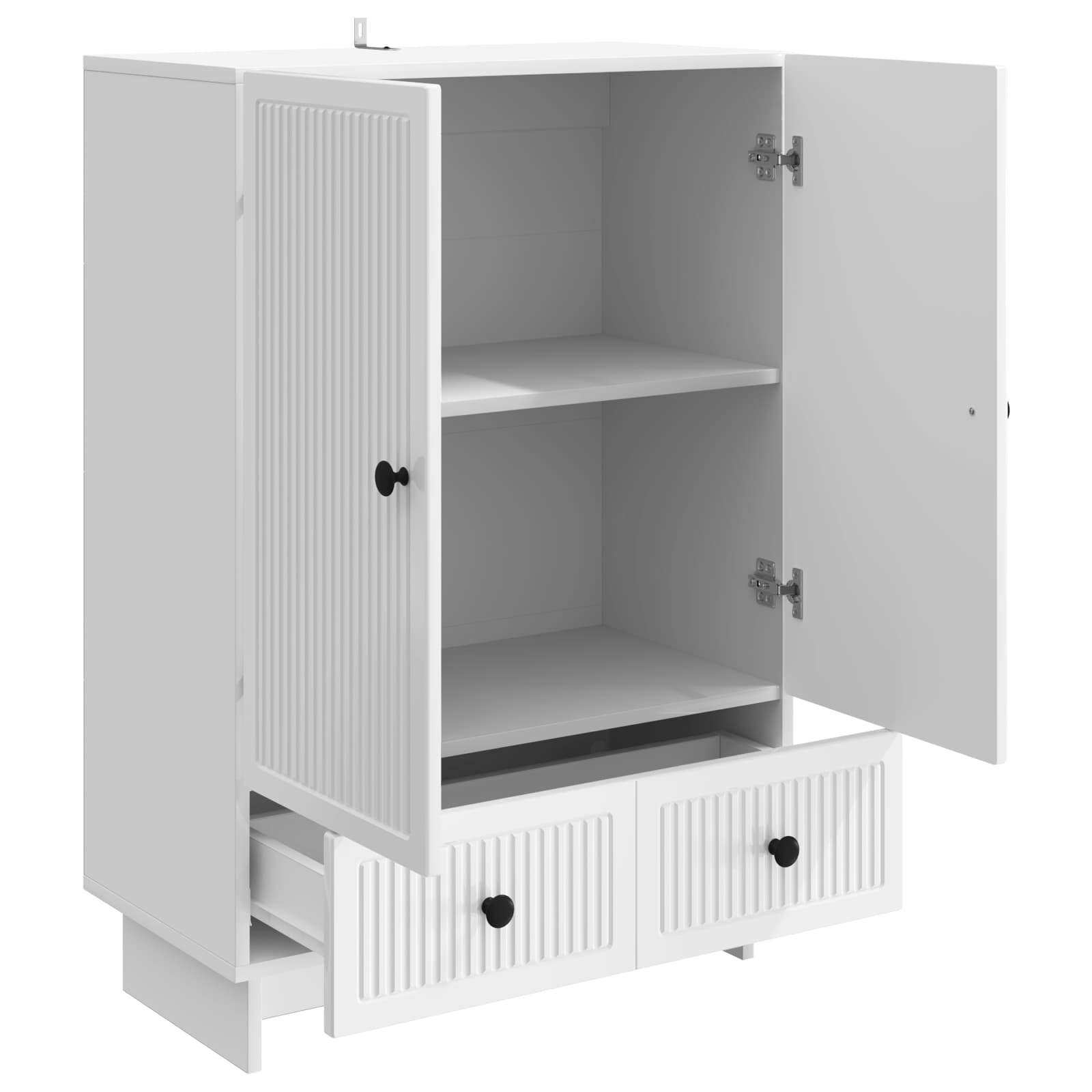 Kreveta Visoki Sjaj Bijeli 66 x 34,5 x 95 cm