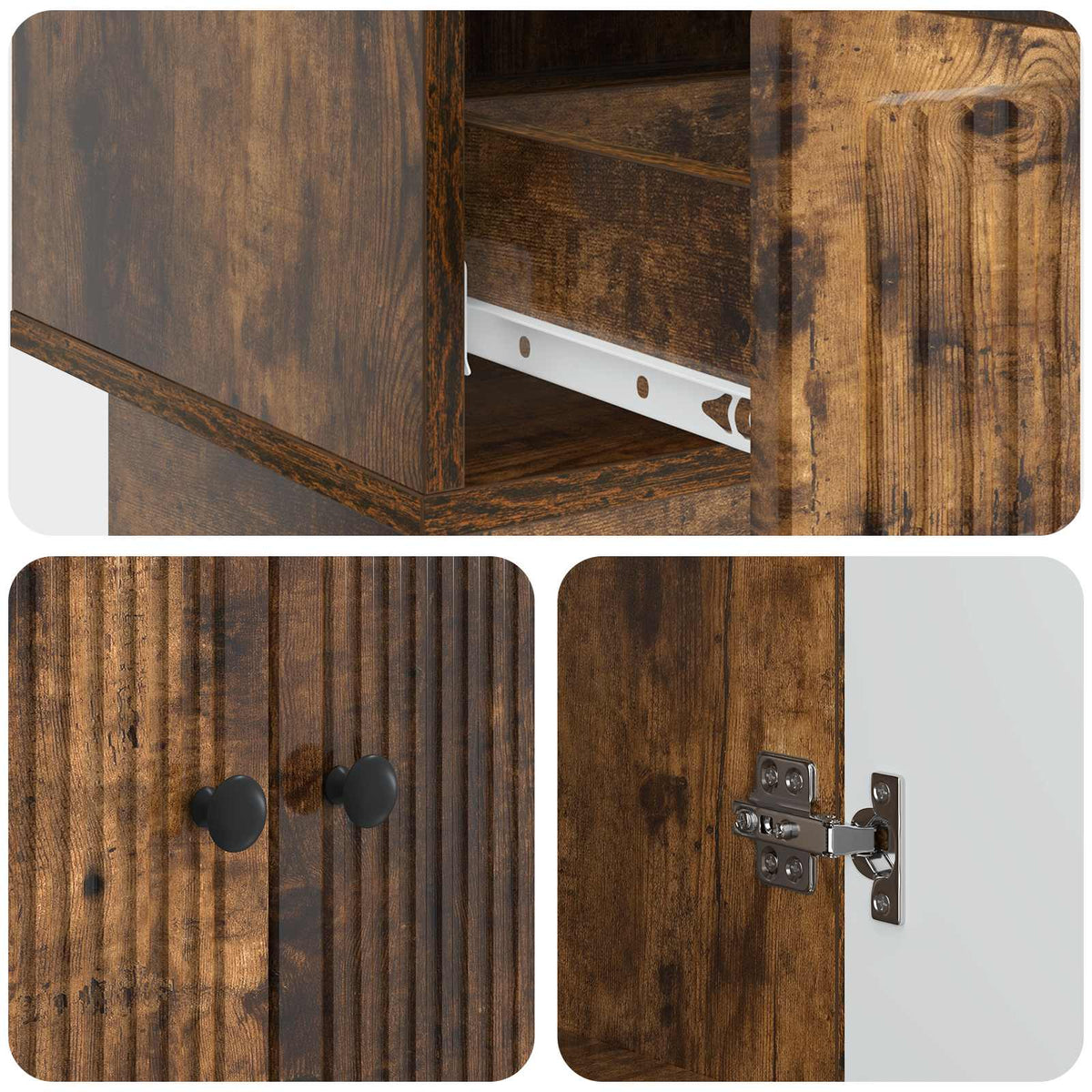 Kreveta Dimljeni Hrast 66 x 34,5 x 95 cm Konstrukcijsko drvo