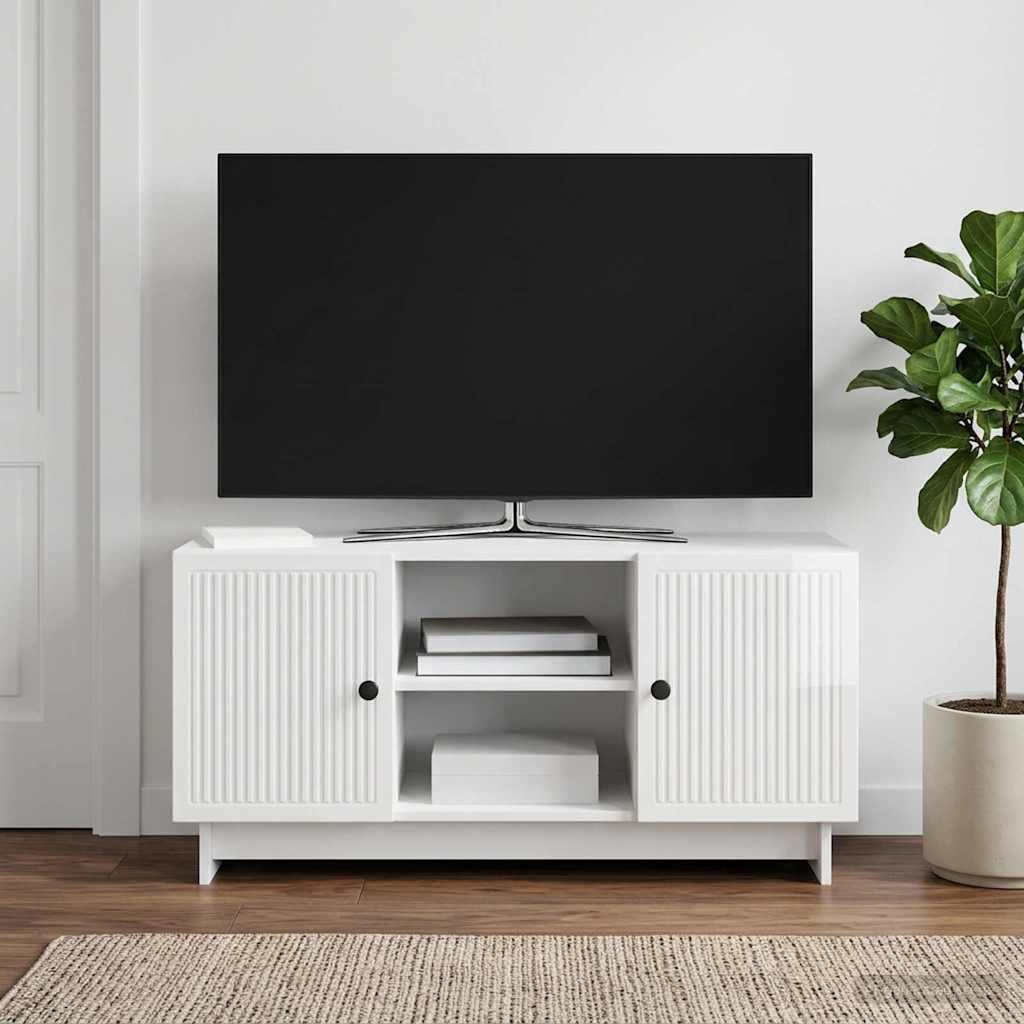 TV ormar 102 x 34,5 x 50 cm Bijela visokog sjaja