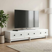 TV ormar s ladicama Bijela 147 x 34,5 x 30 cm Konstruirano drvo