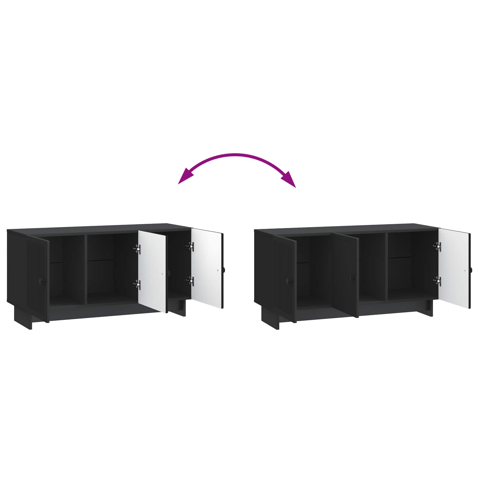 TV ormar Crna 99 x 34,5 x 50 cm Konstruirano drvo
