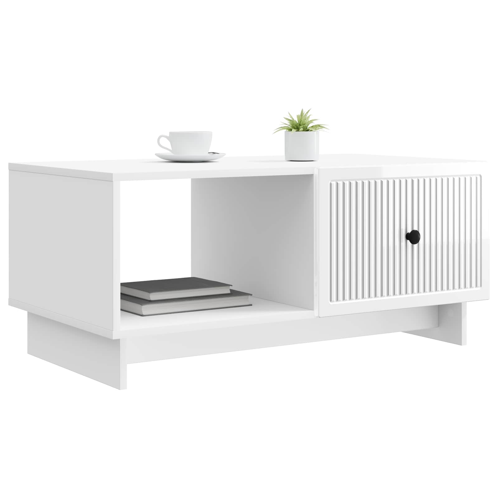 Kava Stol Bijela visokog sjaja 90 x 50 x 40 cm