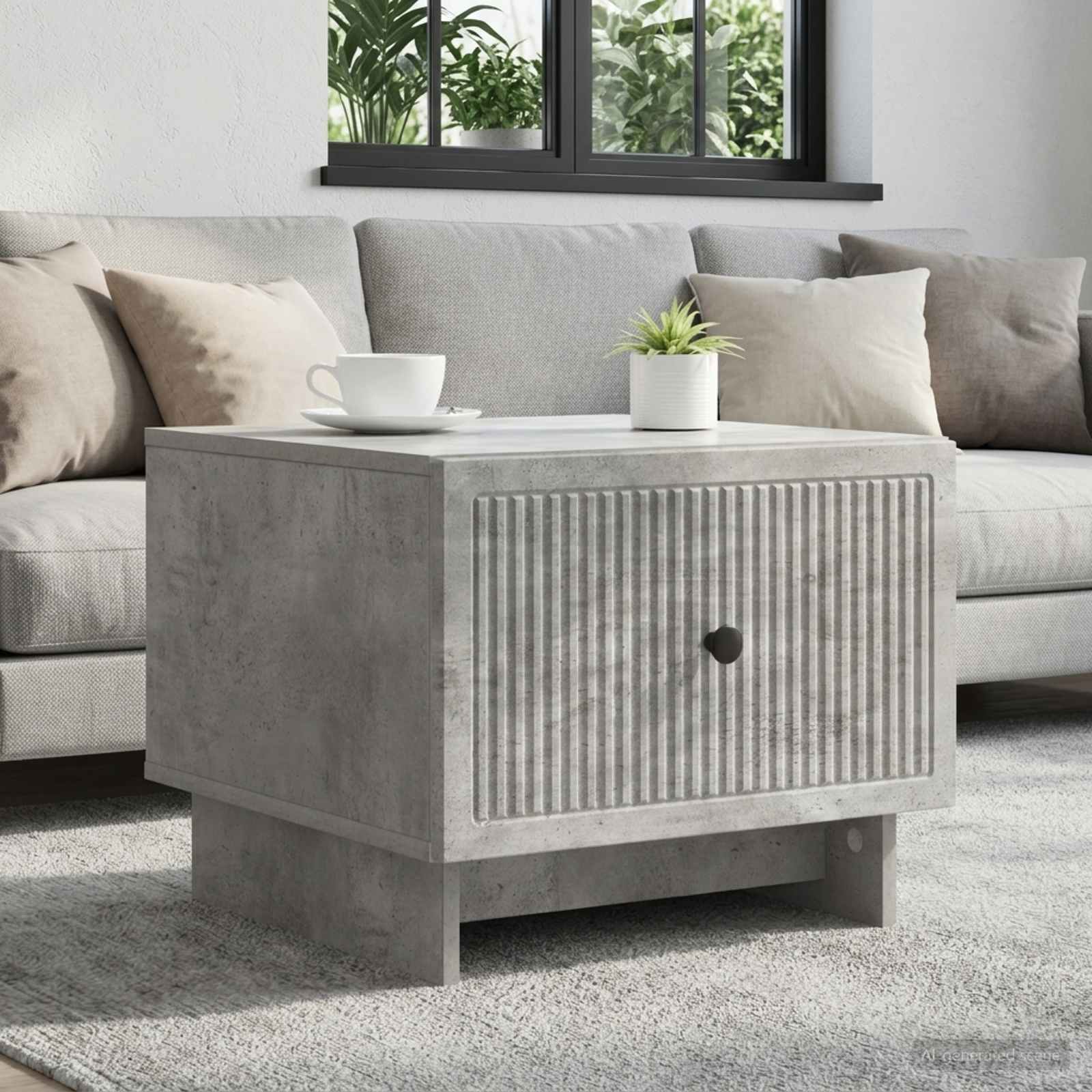 Kava Stol Betonska siva 49 x 50 x 40 cm Konstruirano drvo