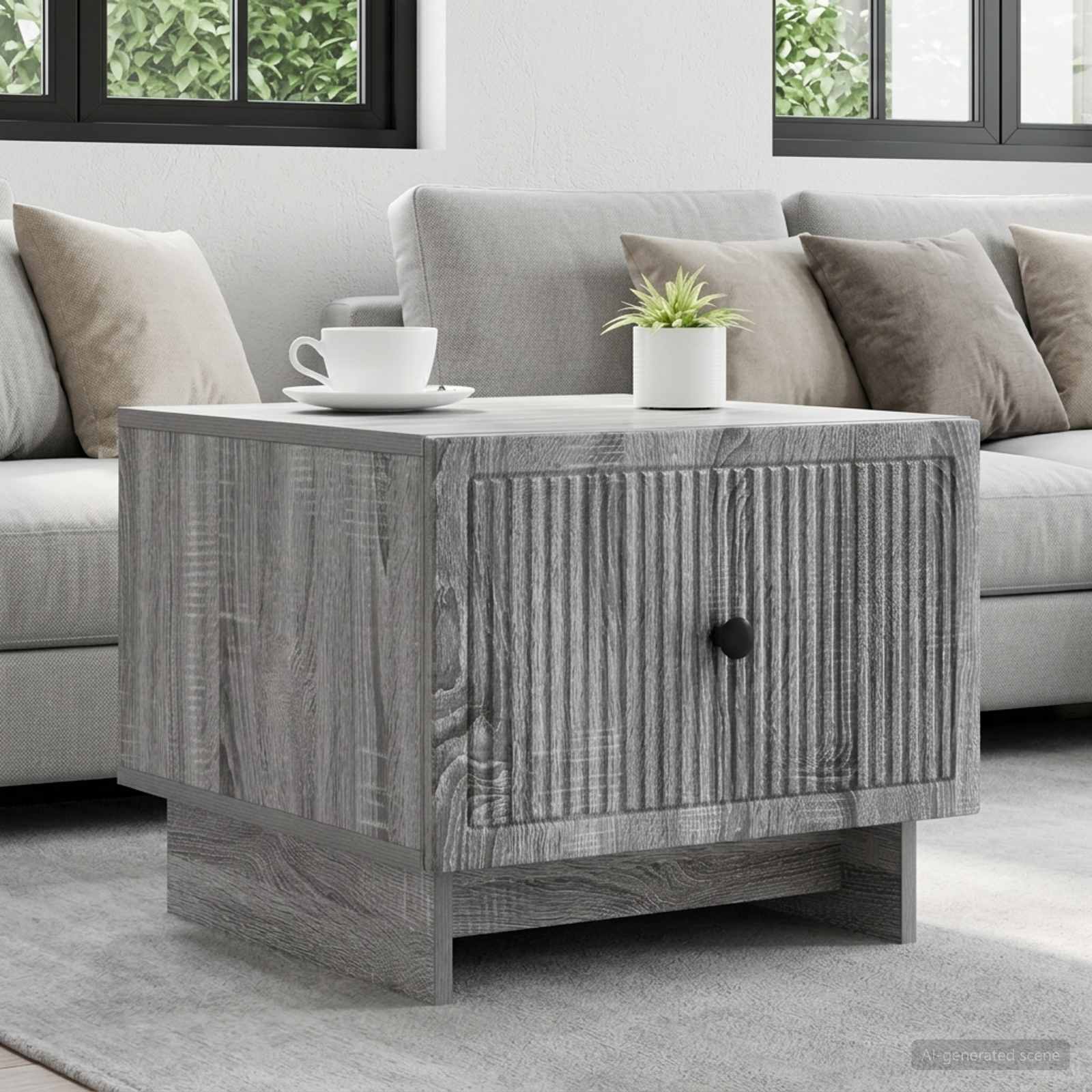 Kava Stol Siva sonoma 49 x 50 x 40 cm Konstruirano drvo