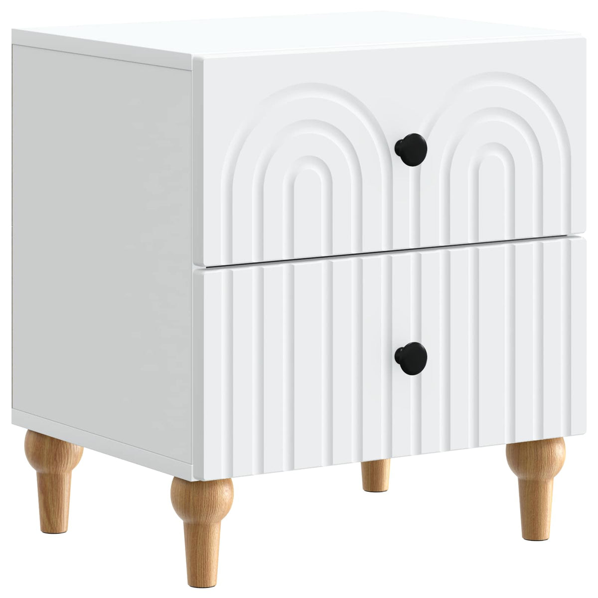 Noćni ormar 2 pcs Bijela 43 x 34,5 x 48 cm Konstruirano drvo
