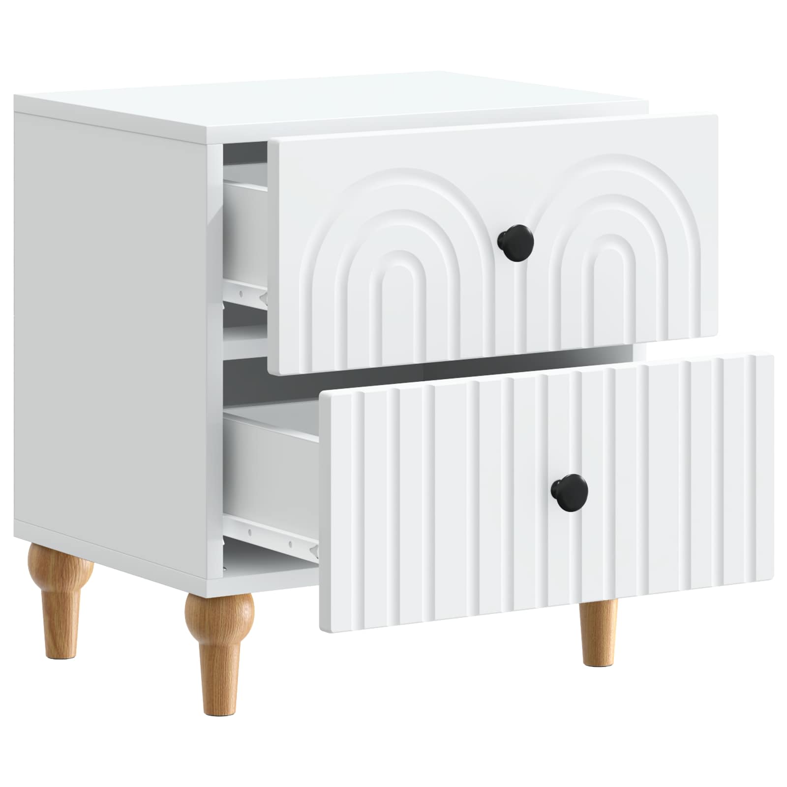 Noćni ormar 2 pcs Bijela 43 x 34,5 x 48 cm Konstruirano drvo