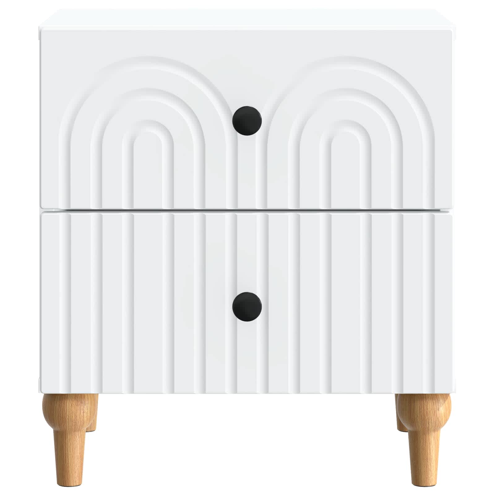 Noćni ormar 2 pcs Bijela 43 x 34,5 x 48 cm Konstruirano drvo