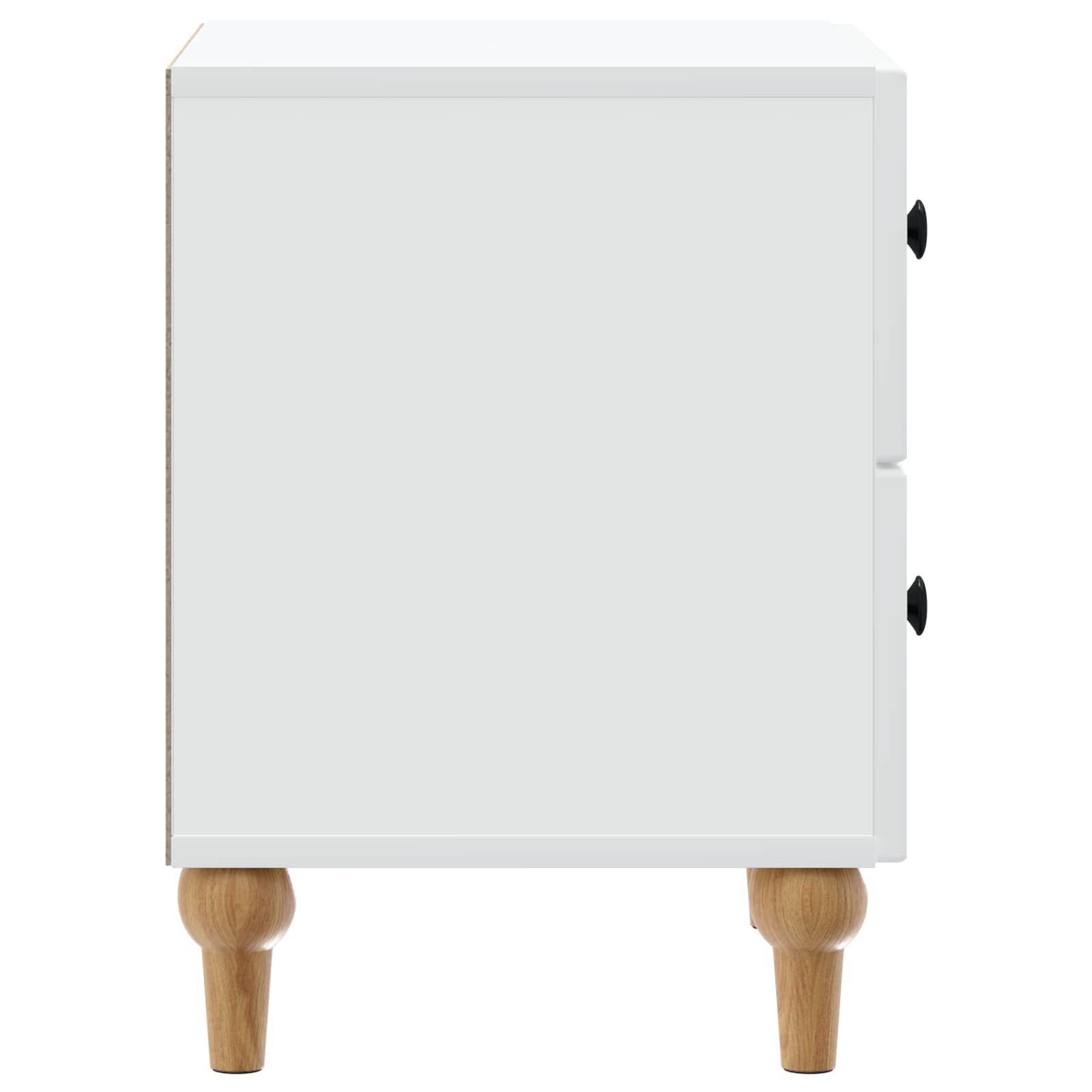 Noćni ormar 2 pcs Bijela 43 x 34,5 x 48 cm Konstruirano drvo