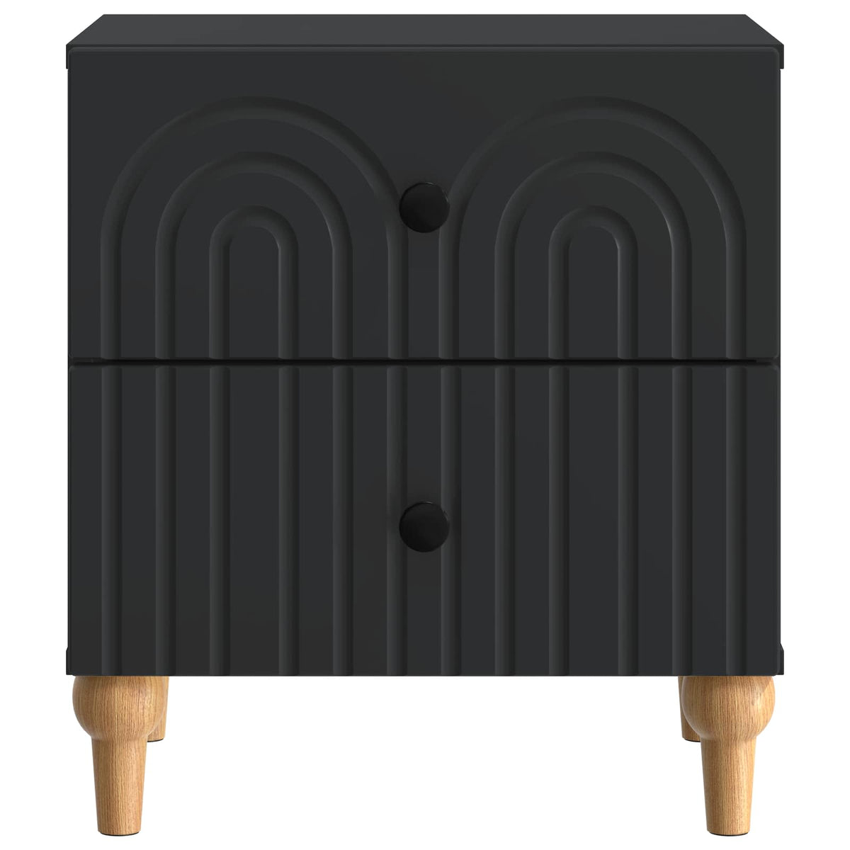 Noćni ormar s ladicama Crna 43 x 34,5 x 48 cm Konstruirano drvo