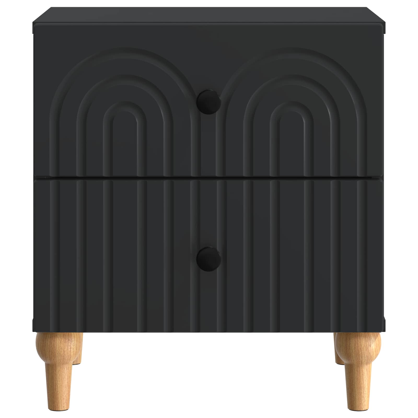 Noćni ormar 2 pcs Crna 43 x 34,5 x 48 cm Konstruirano drvo