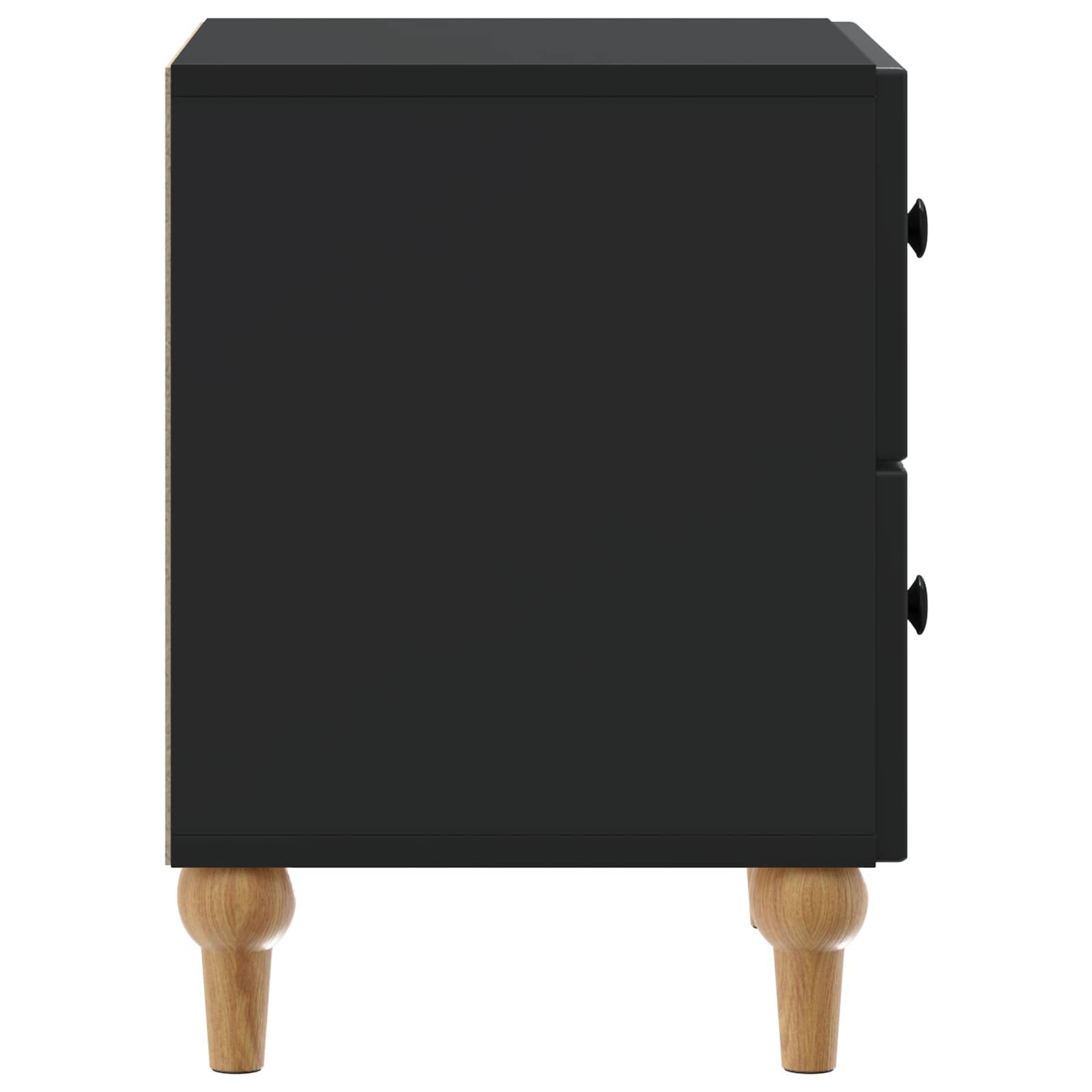 Noćni ormar 2 pcs Crna 43 x 34,5 x 48 cm Konstruirano drvo