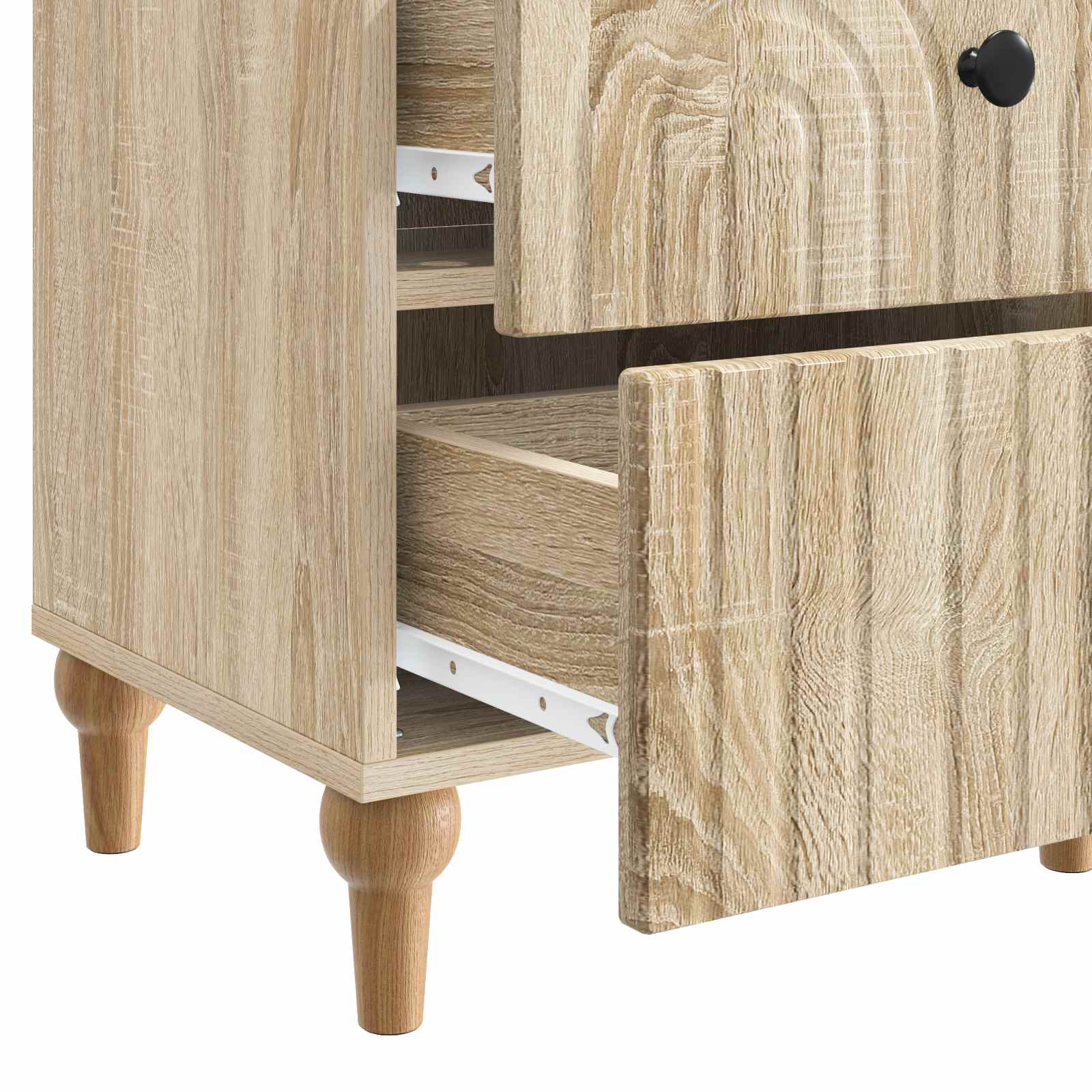 Noćni ormar s ladicama 2 pcs Hrast sonoma 43 x 34,5 x 48 cm