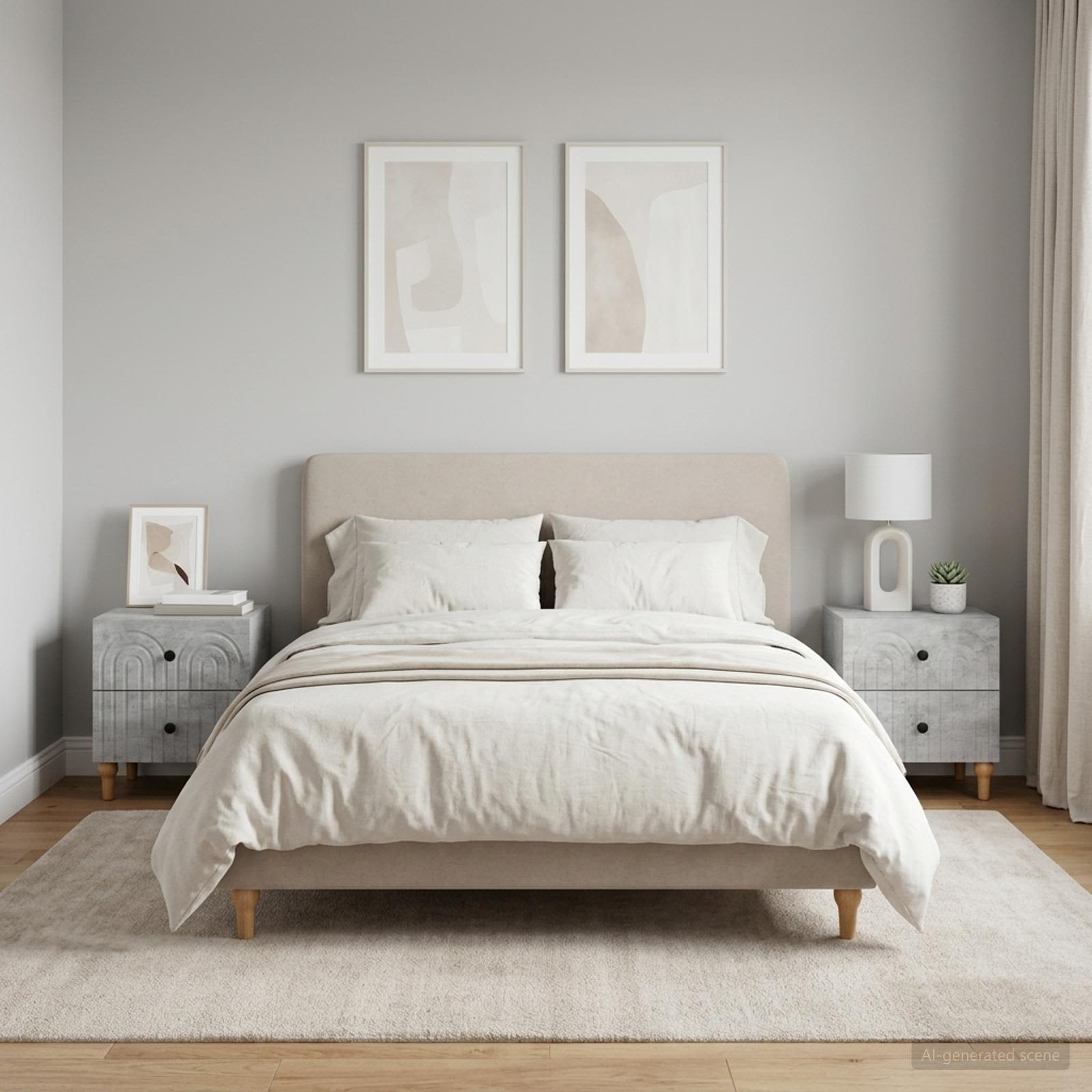 Noćni ormar s ladicama 2 pcs Betonska siva 43 x 34,5 x 48 cm