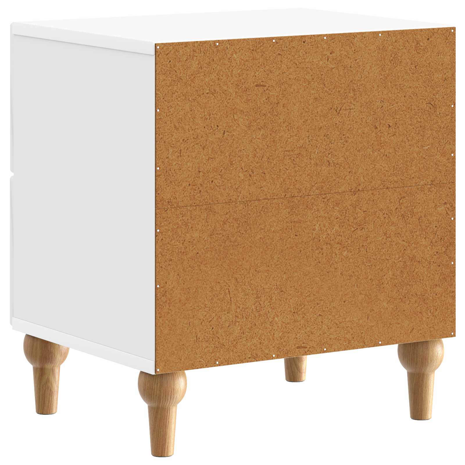 Noćni ormar s ladicama Bijela visokog sjaja 43 x 34,5 x 48 cm