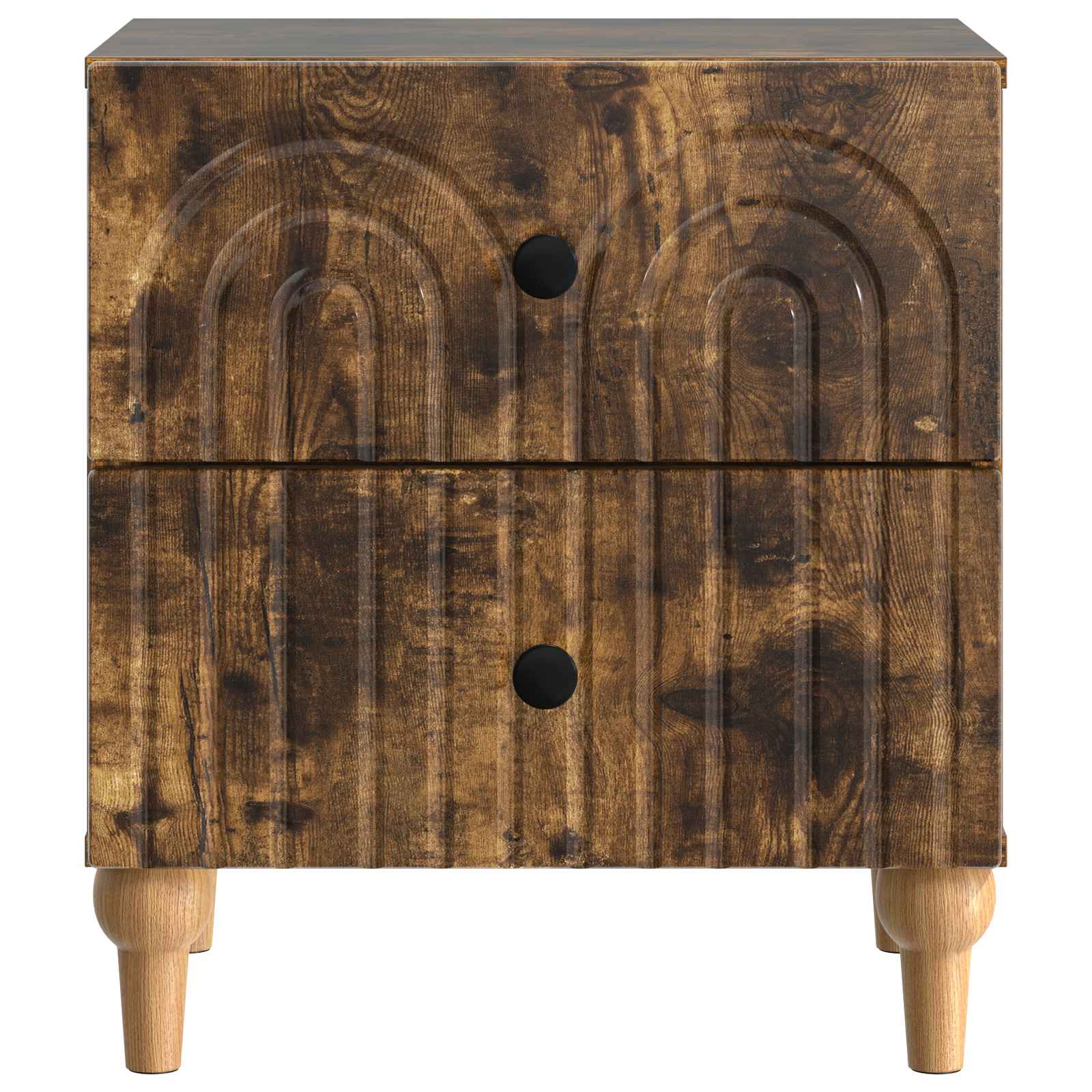 Noćni ormar s ladicama 2 pcs Dimljeni hrast 43 x 34,5 x 48 cm