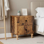Noćni ormar s ladicama 2 pcs Staro drvo 43 x 34,5 x 48 cm