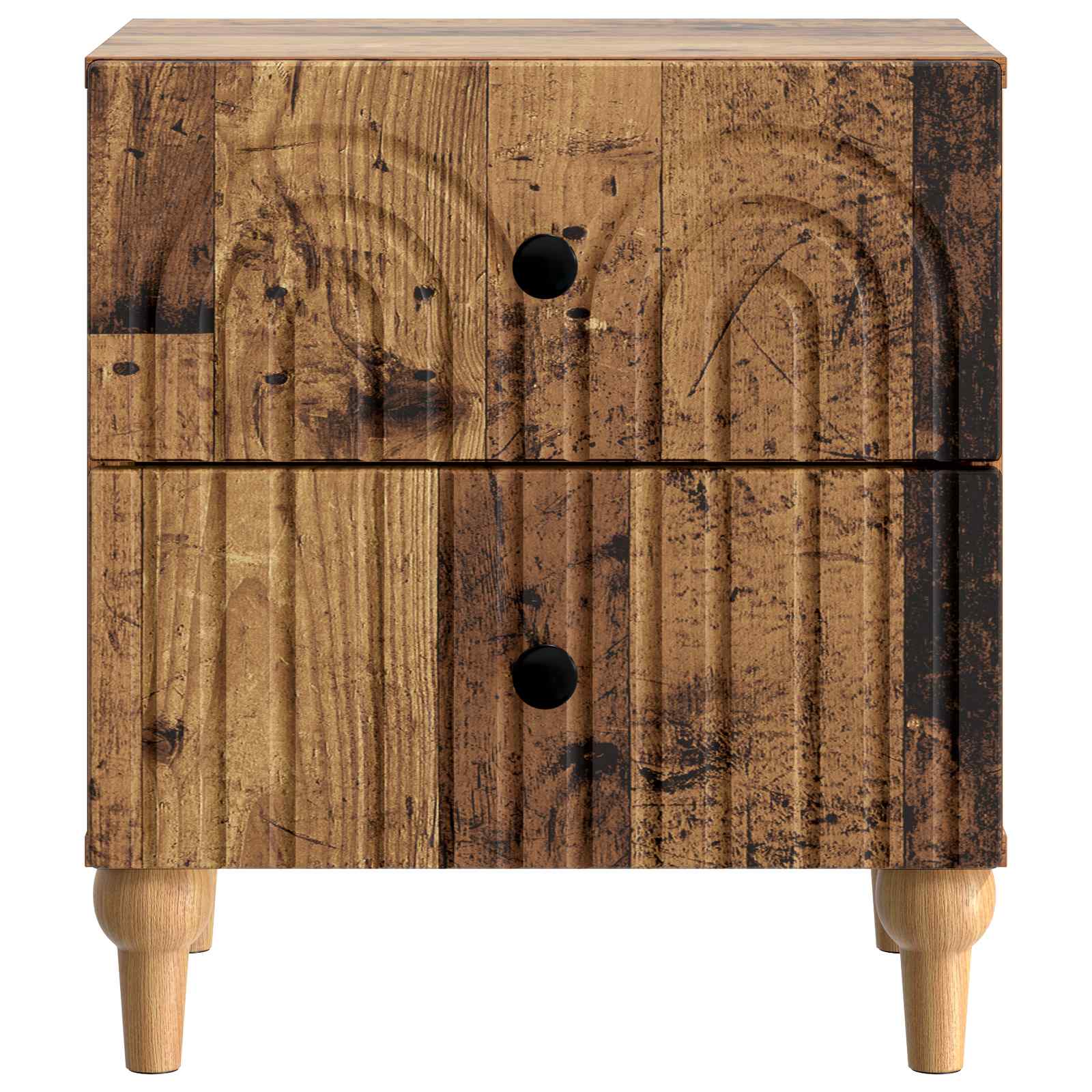 Noćni ormar s ladicama 2 pcs Staro drvo 43 x 34,5 x 48 cm