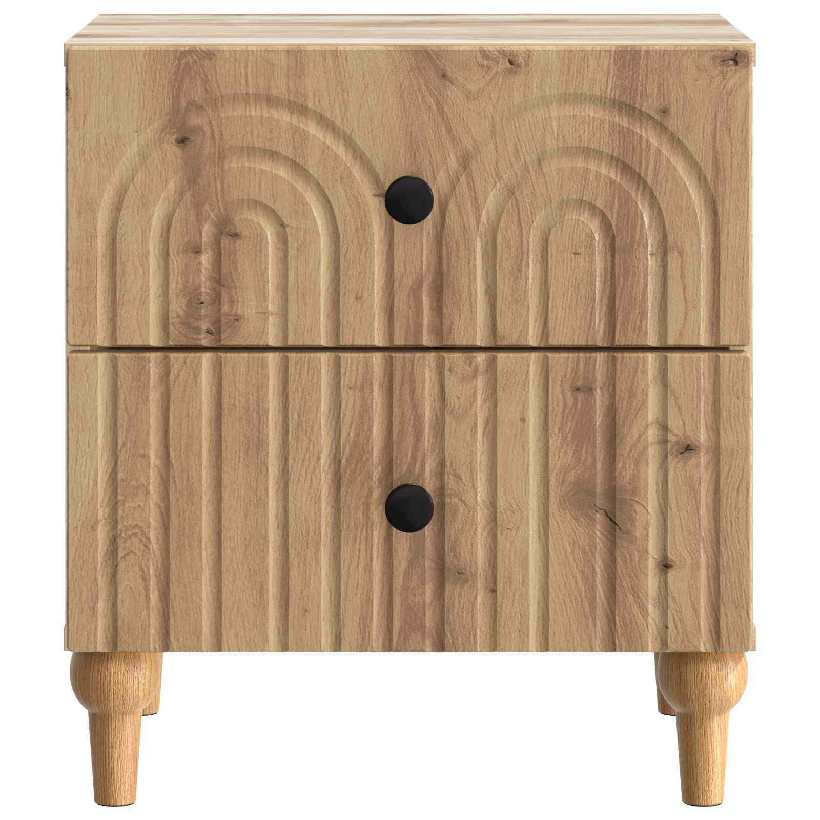 Noćni ormar s ladicama 2 pcs Hrast artisan 43 x 34,5 x 48 cm